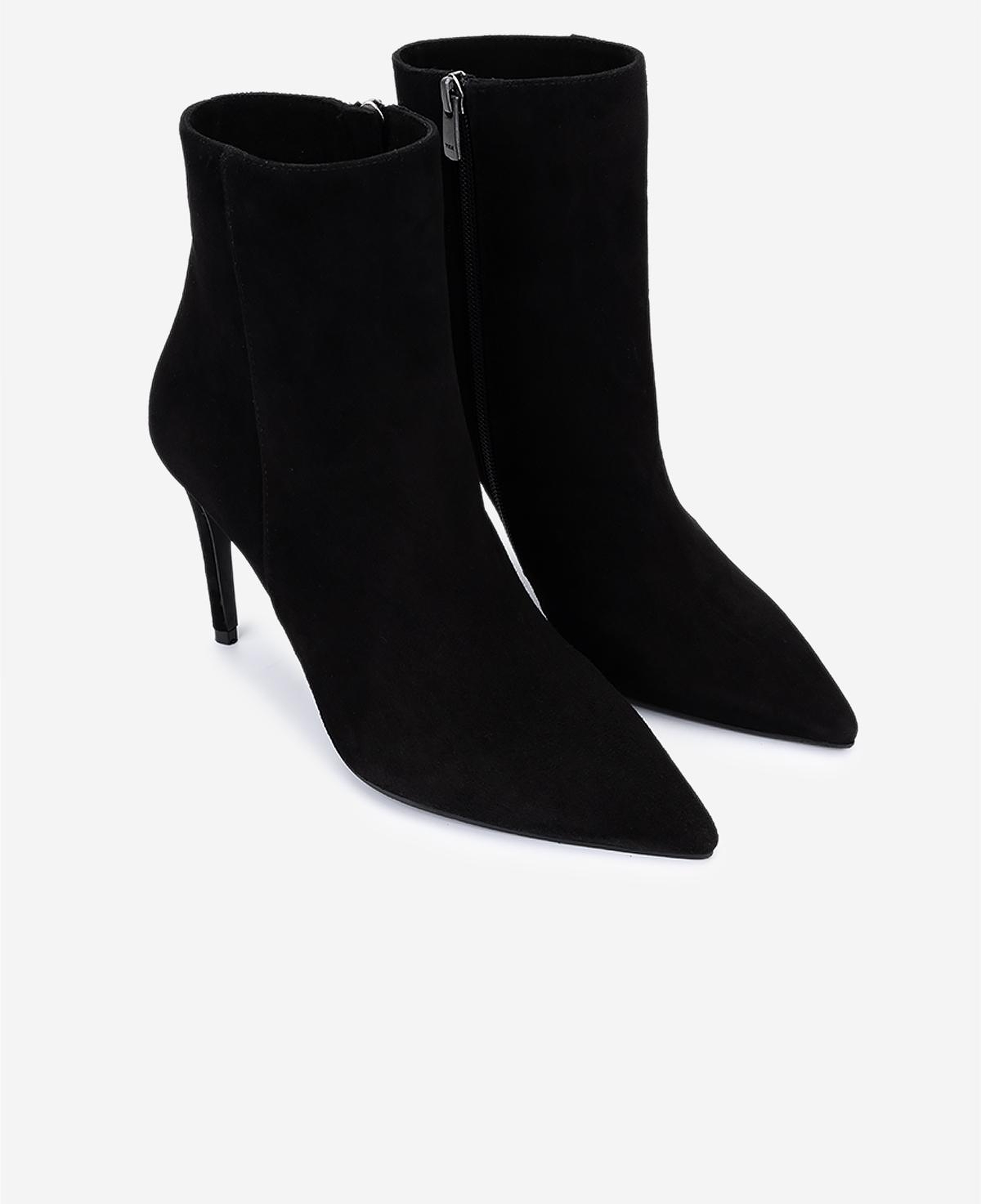Valmenti Kadın Hakiki Deri Siyah Süet Topuklu Bot