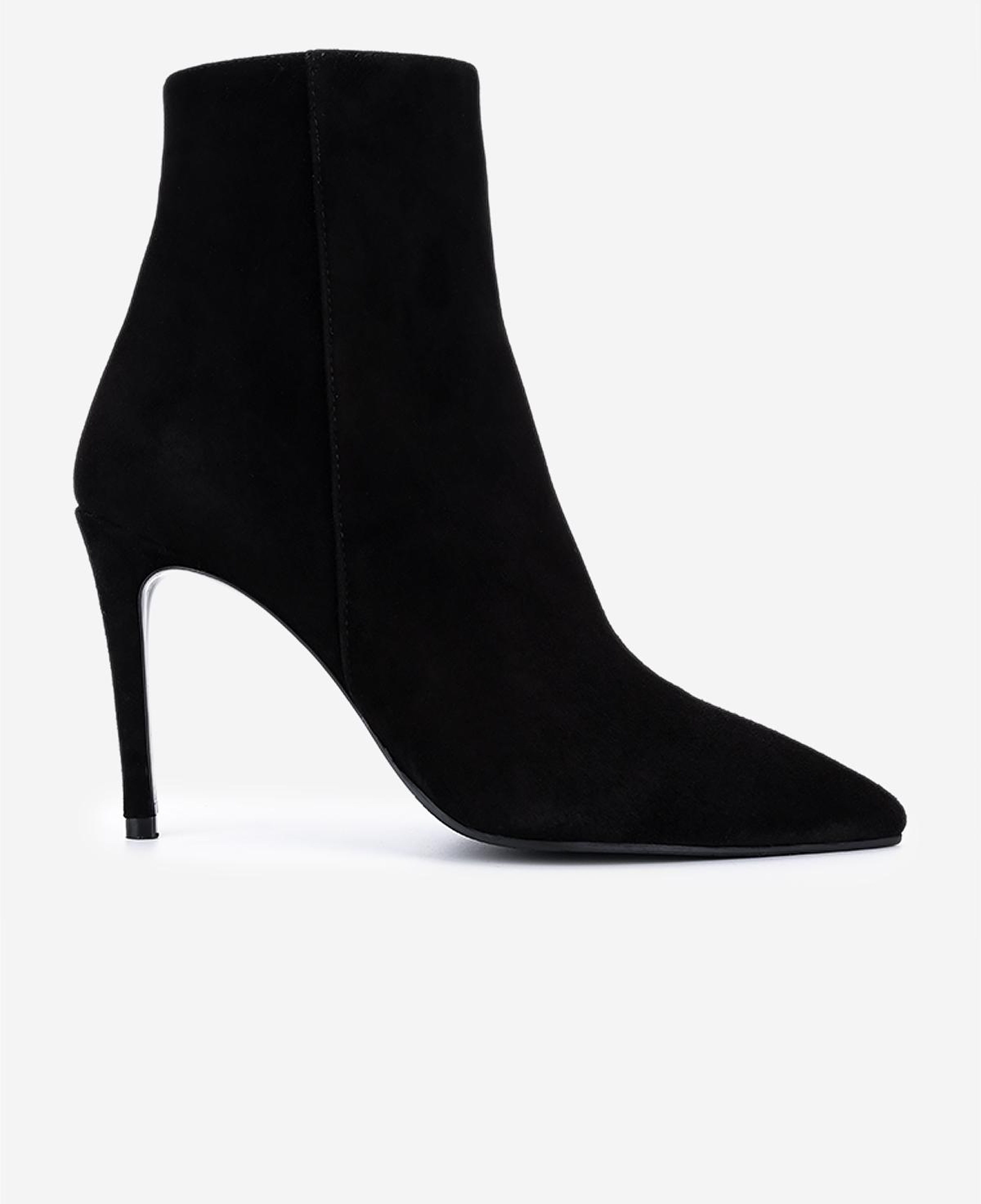 Valmenti Kadın Hakiki Deri Siyah Süet Topuklu Bot