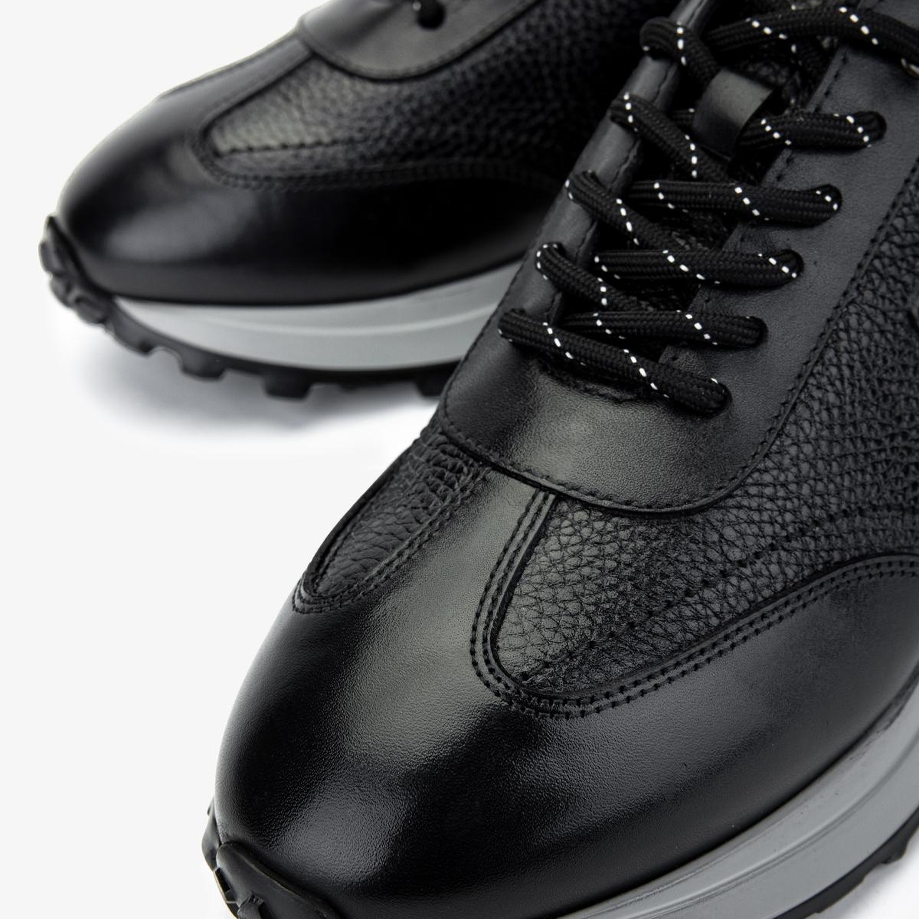 Valmenti Erkek Hakiki Deri Siyah Sneakers & Spor Ayakkabı