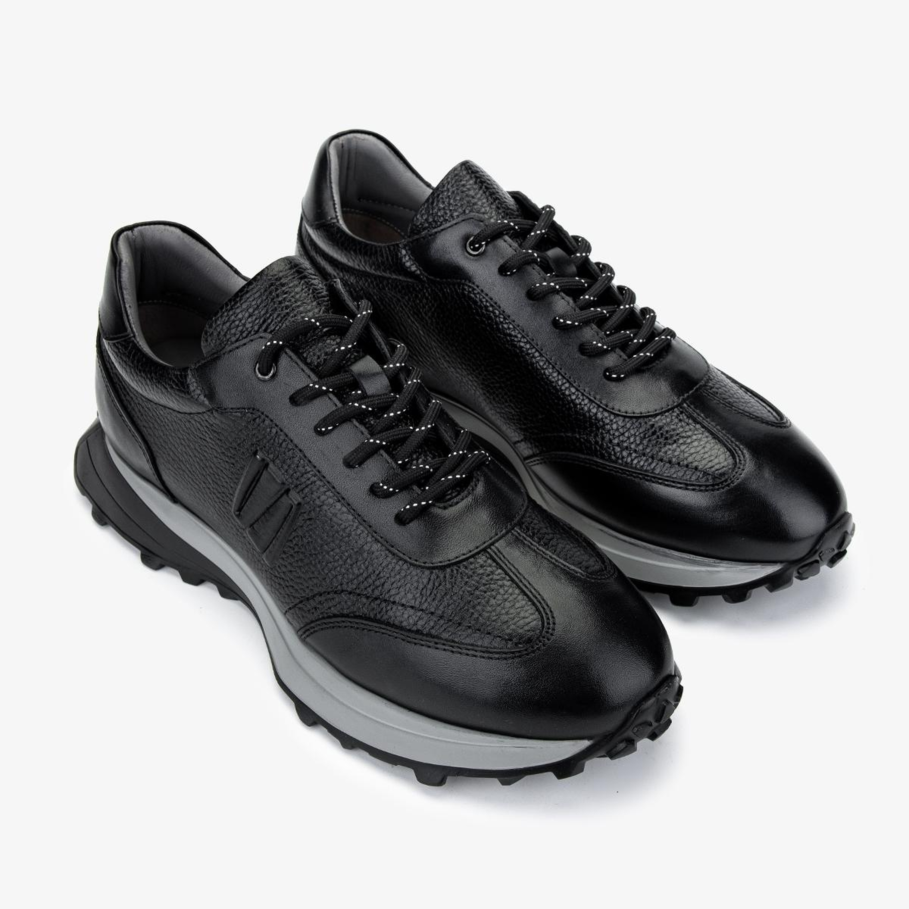 Valmenti Erkek Hakiki Deri Siyah Sneakers & Spor Ayakkabı