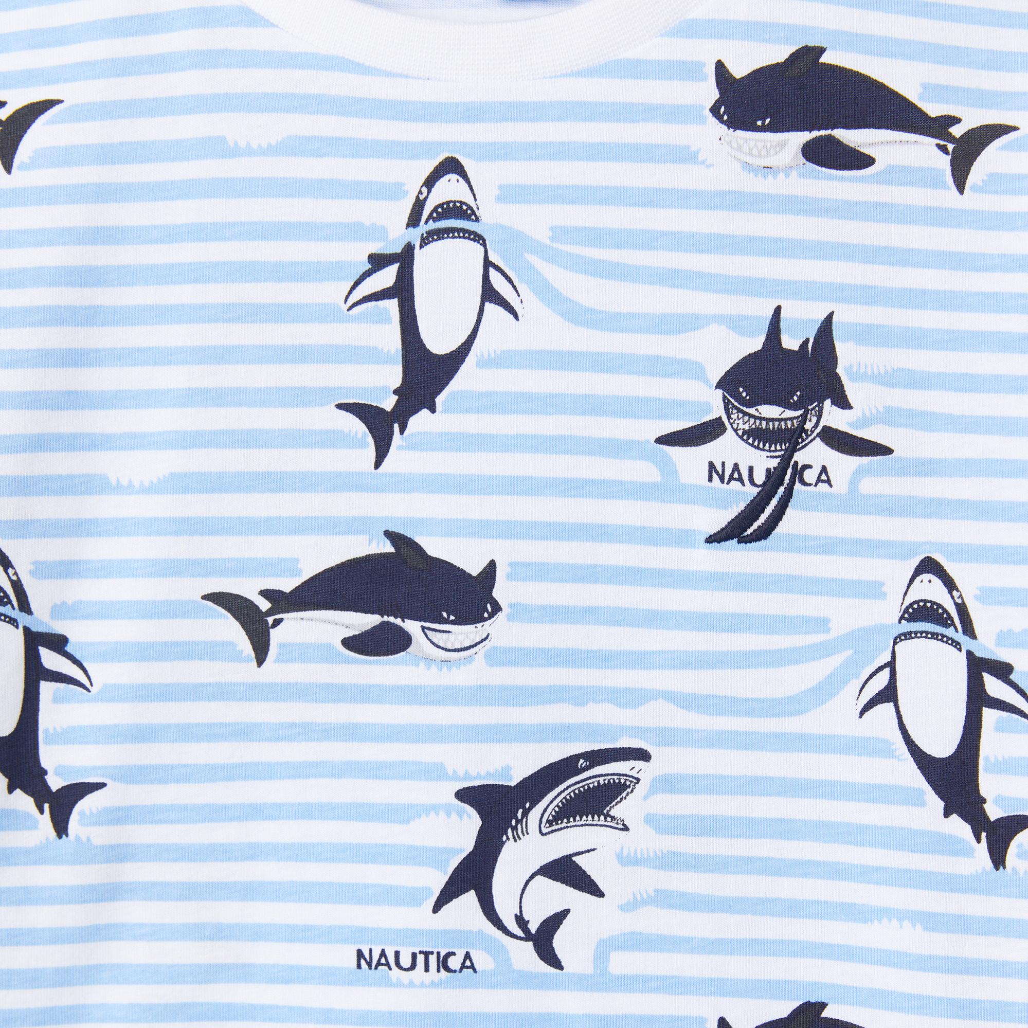 Nautica Erkek Çocuk Mavi Regular Fit Baskılı T-Shirt