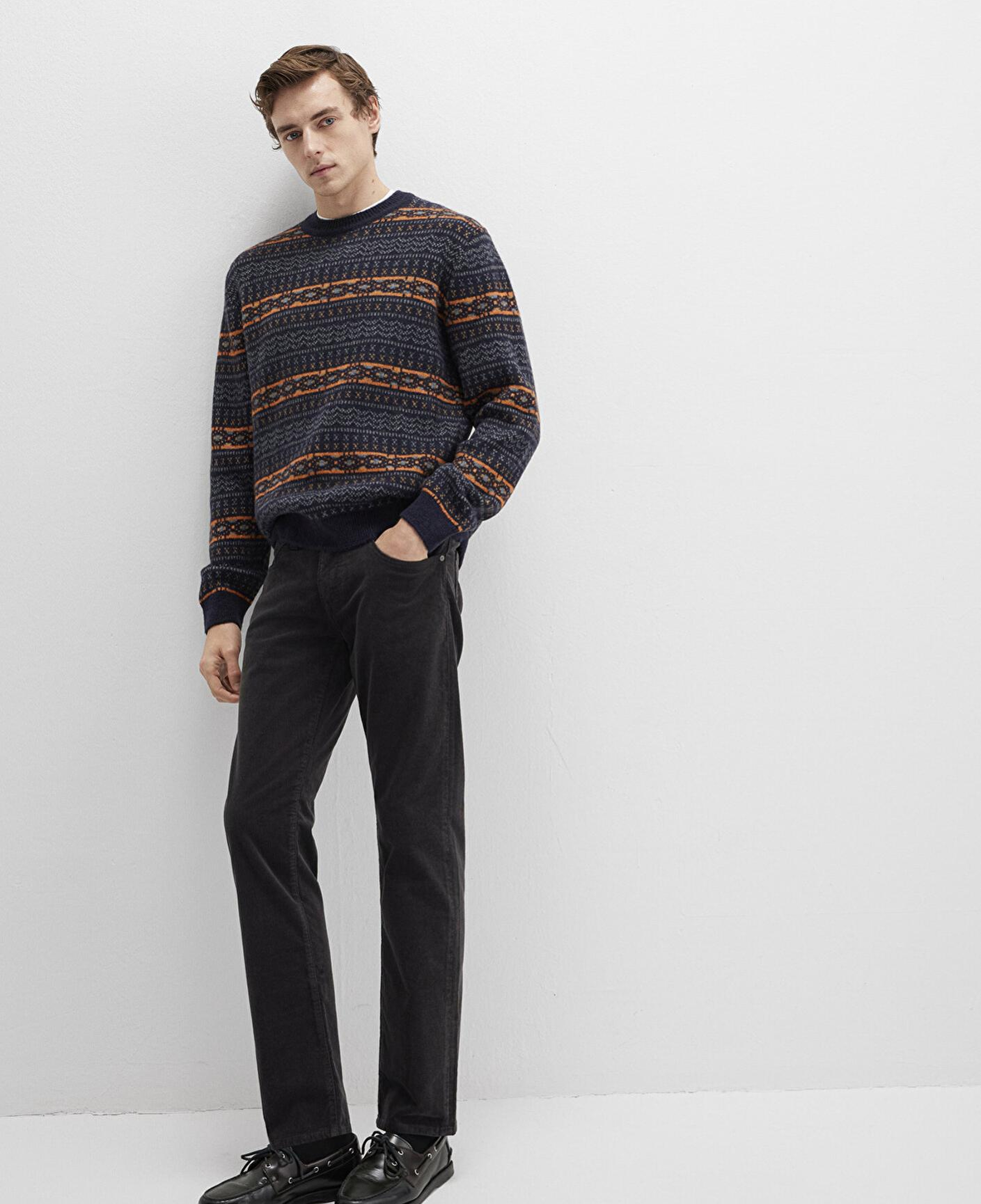 Mavi Martin Koyu Antrasit Kadife Pantolon 0037835665