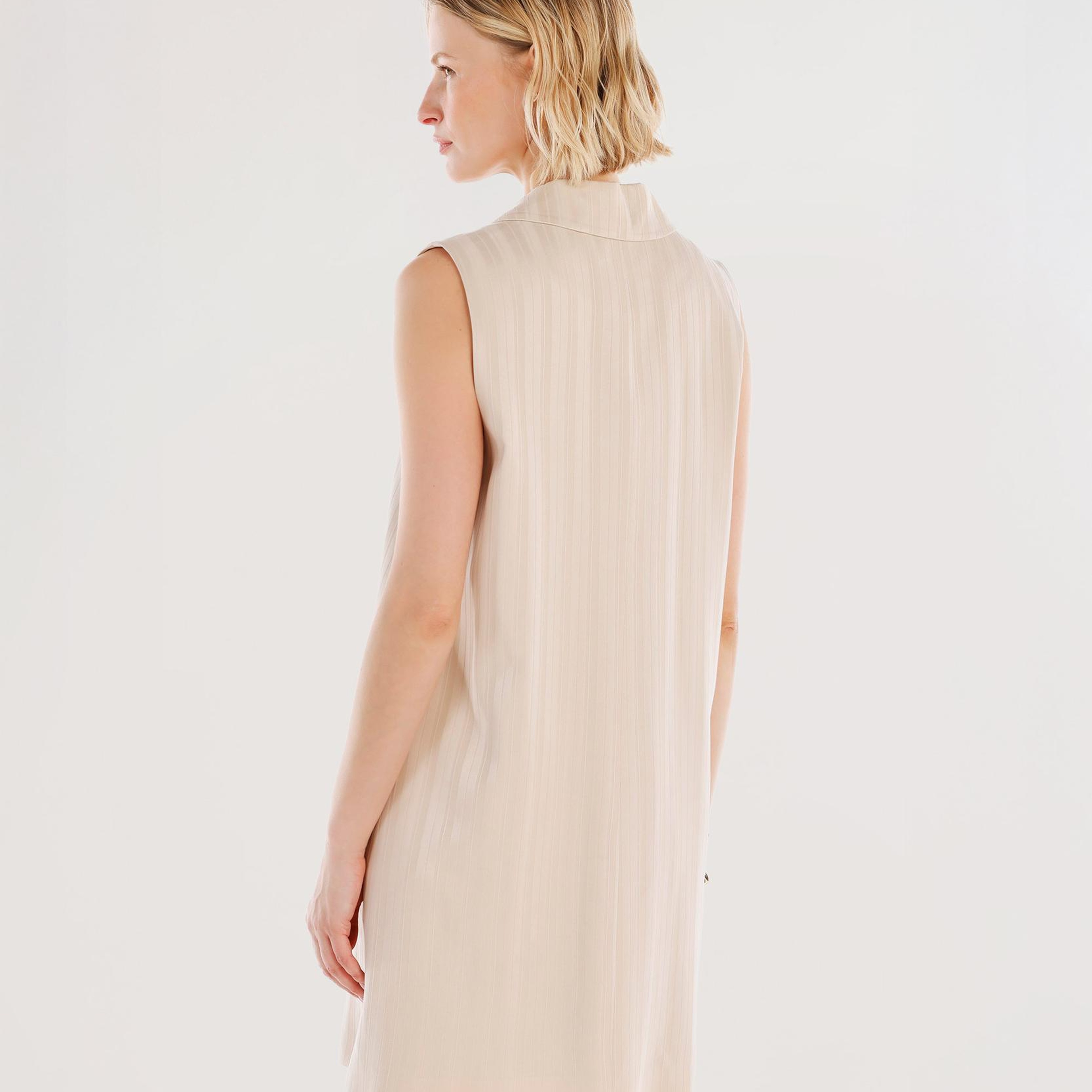 YARGICI Ceket Yaka Kolsuz Kısa Yelek Elbise