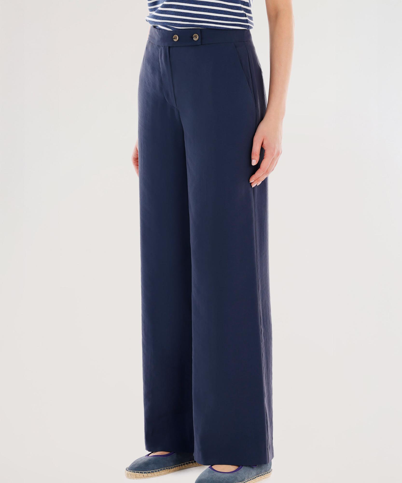 YARGICI Kruvaze Kapamalı Düz Kesim Pantolon