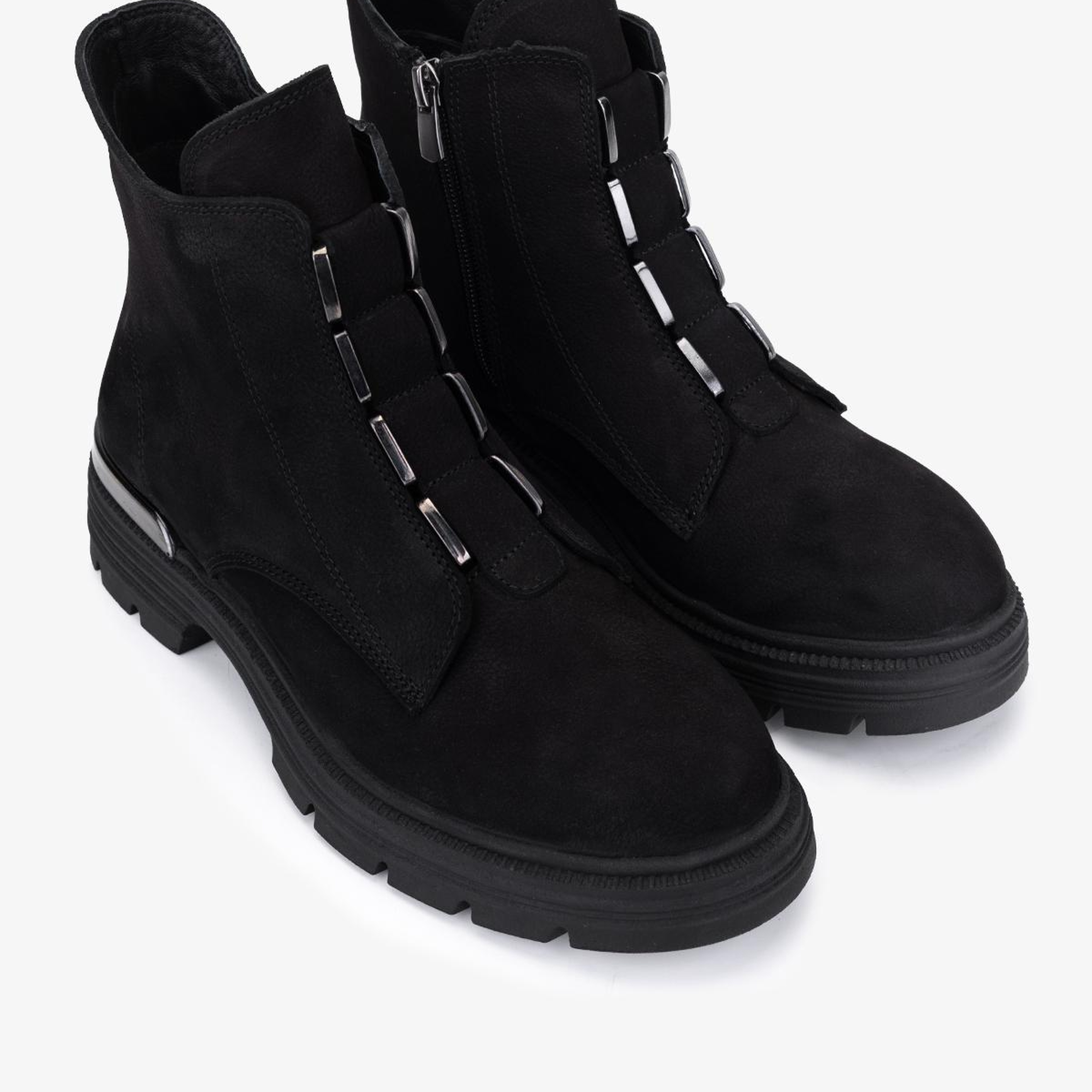 Valmenti Kadın Hakiki Deri Siyah Nubuk Casual Bot