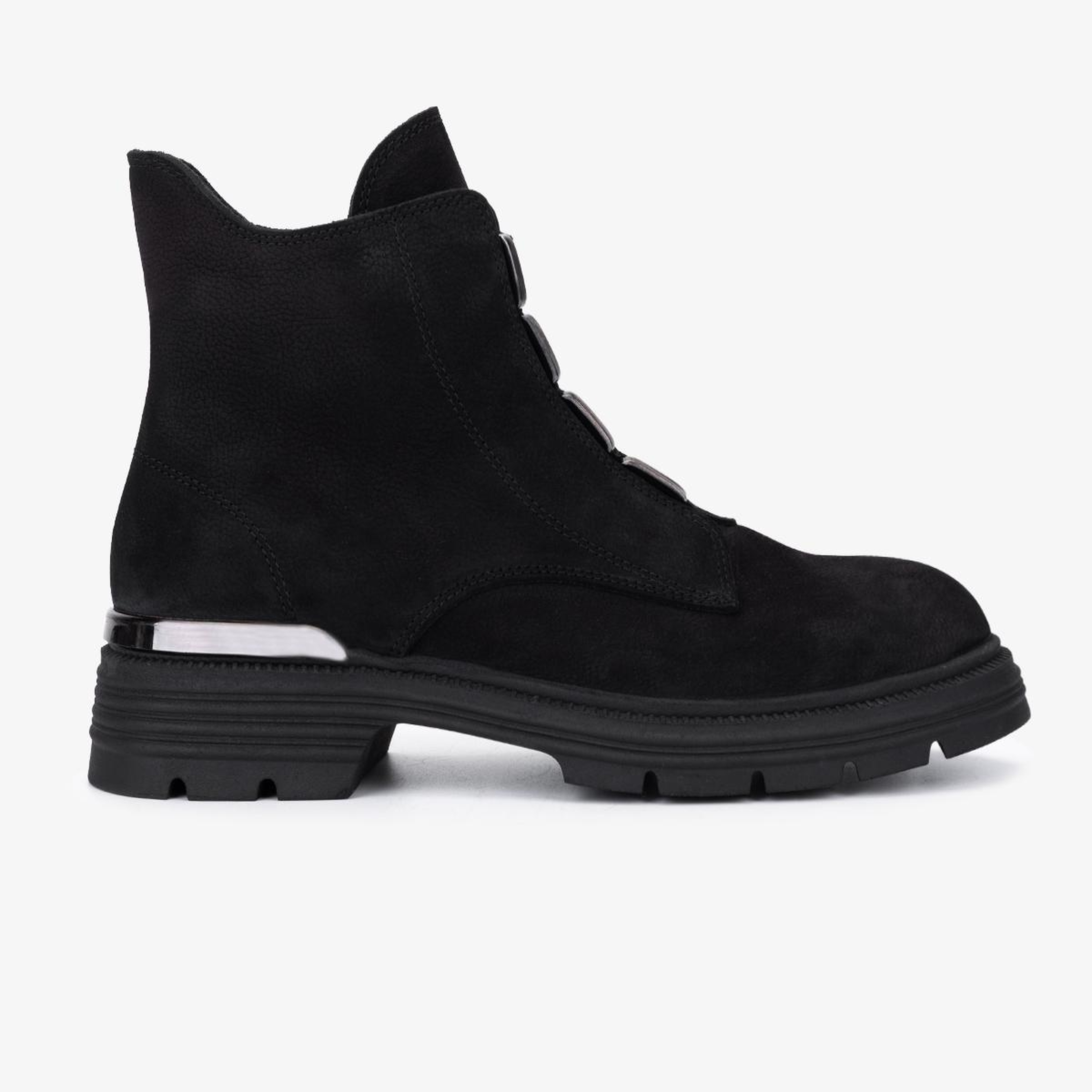 Valmenti Kadın Hakiki Deri Siyah Nubuk Casual Bot