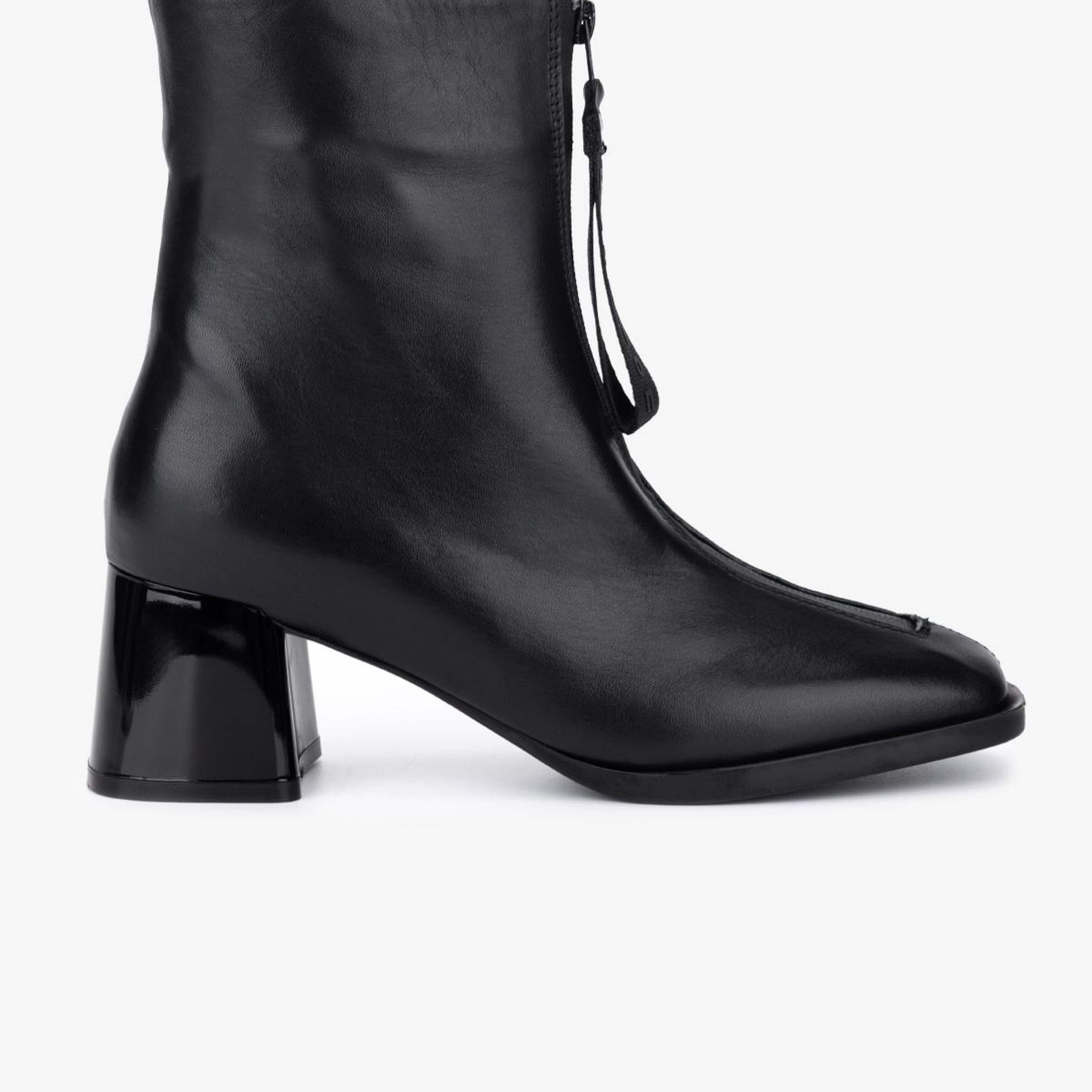 Valmenti Kadın Hakiki Deri Siyah Topuklu Bot