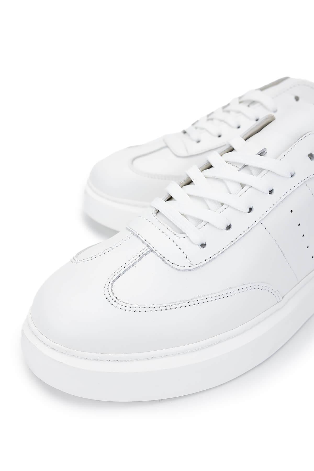 Tamer Tanca Erkek Hakiki Deri Beyaz Sneakers & Spor Ayakkabı