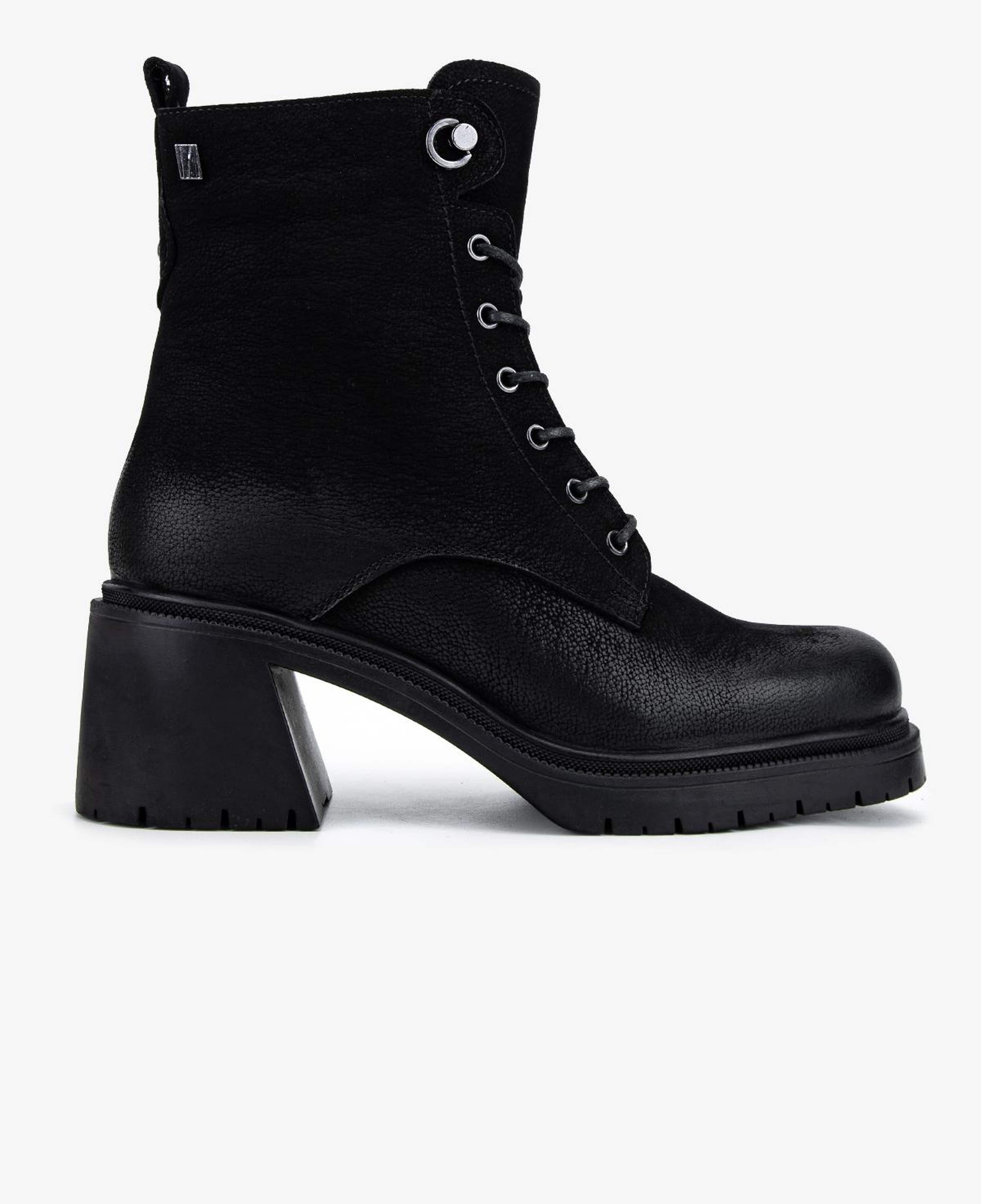 Valmenti Kadın Hakiki Deri Siyah Nubuk Topuklu Bot