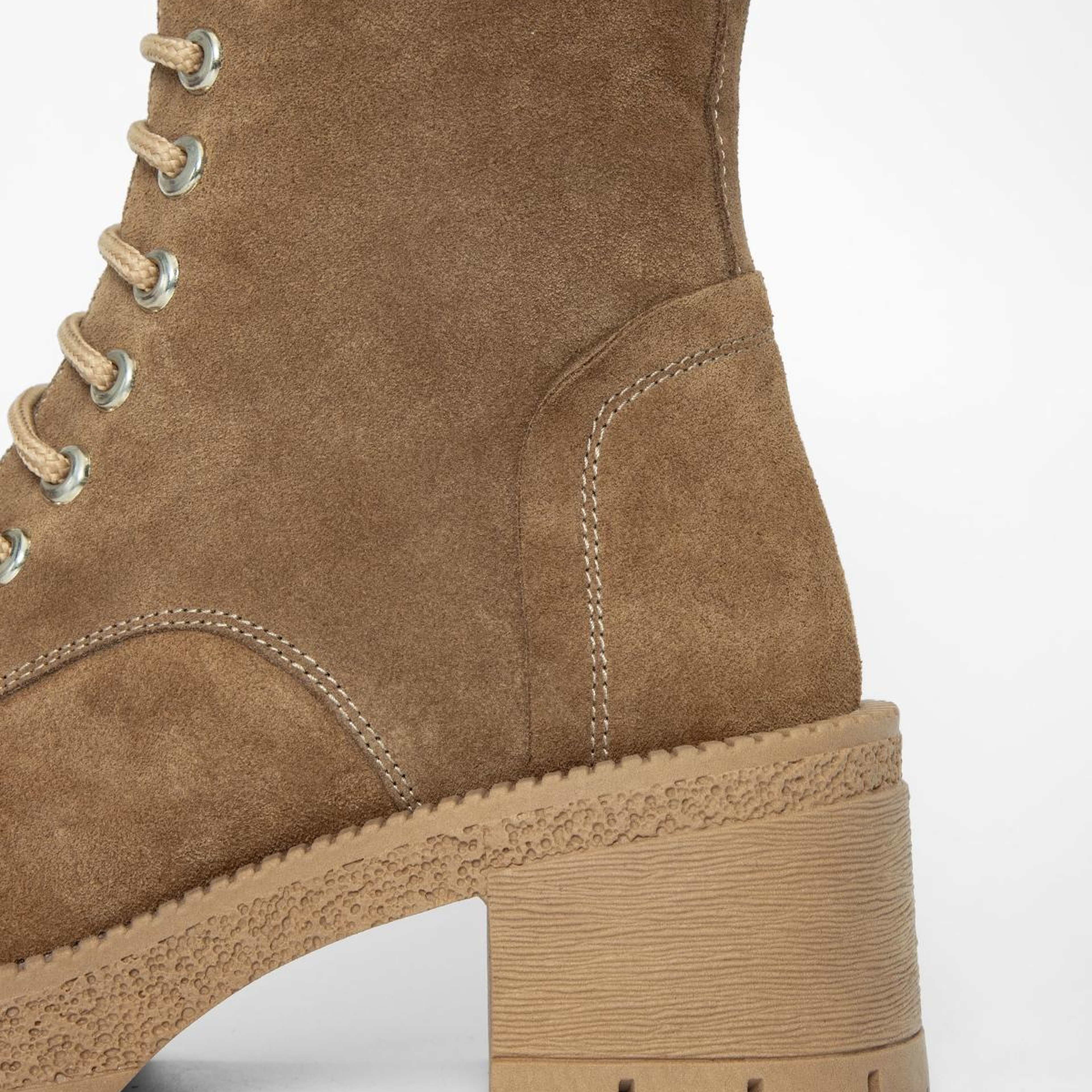 Valmenti Kadın Hakiki Deri Taba Süet Topuklu Bot