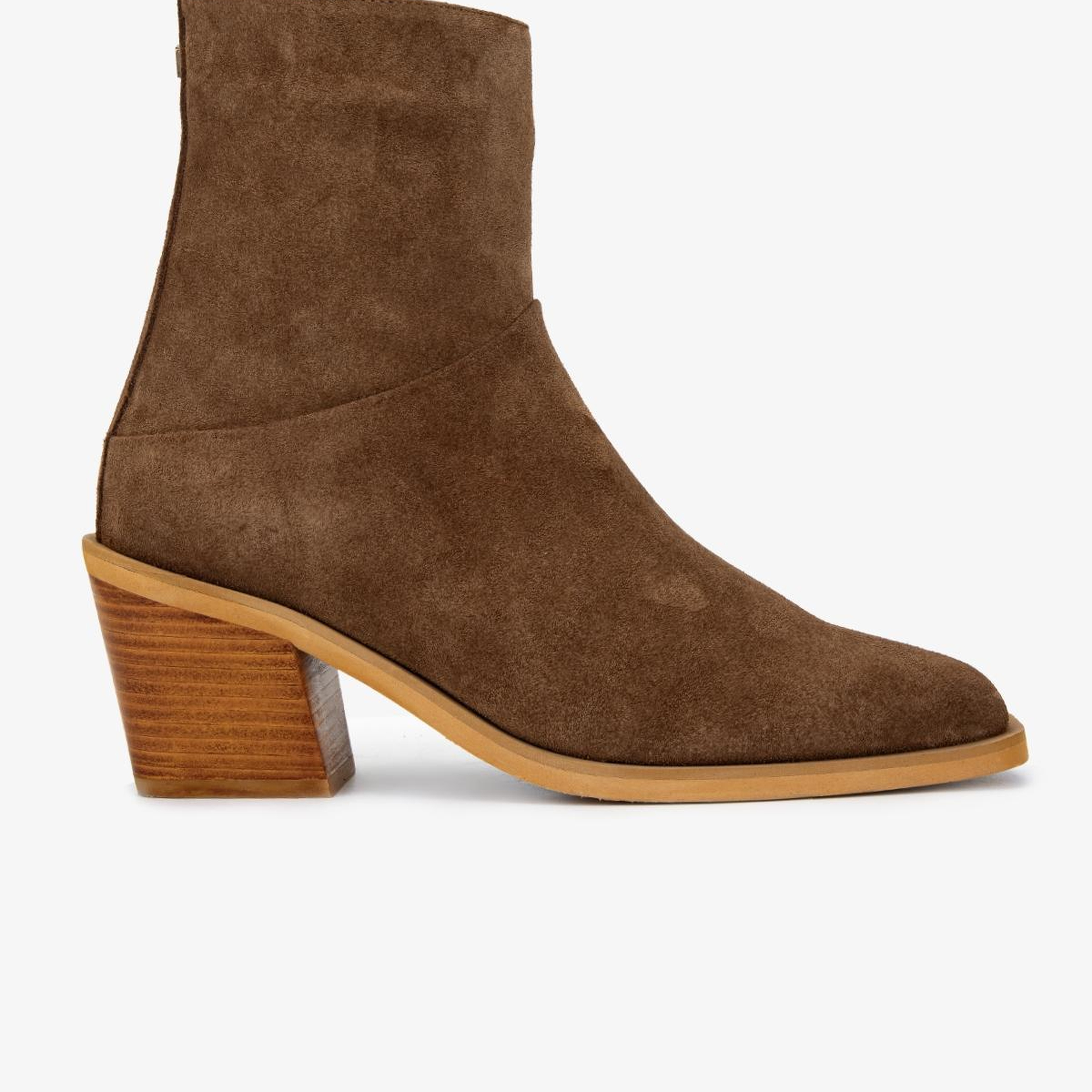 Valmenti Kadın Hakiki Deri Tütün Süet Topuklu Bot