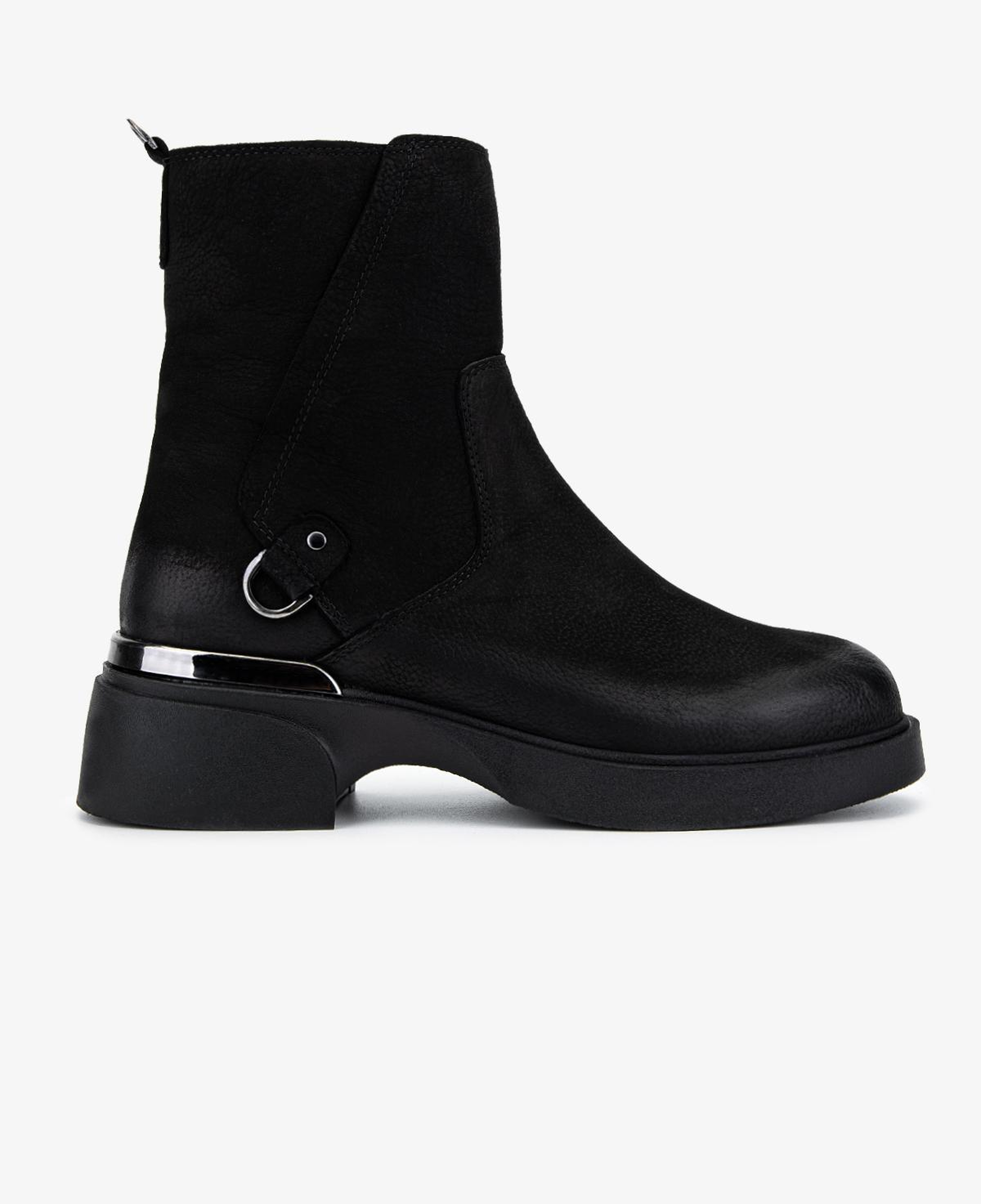 Valmenti Kadın Hakiki Deri Siyah Nubuk Düz Bot