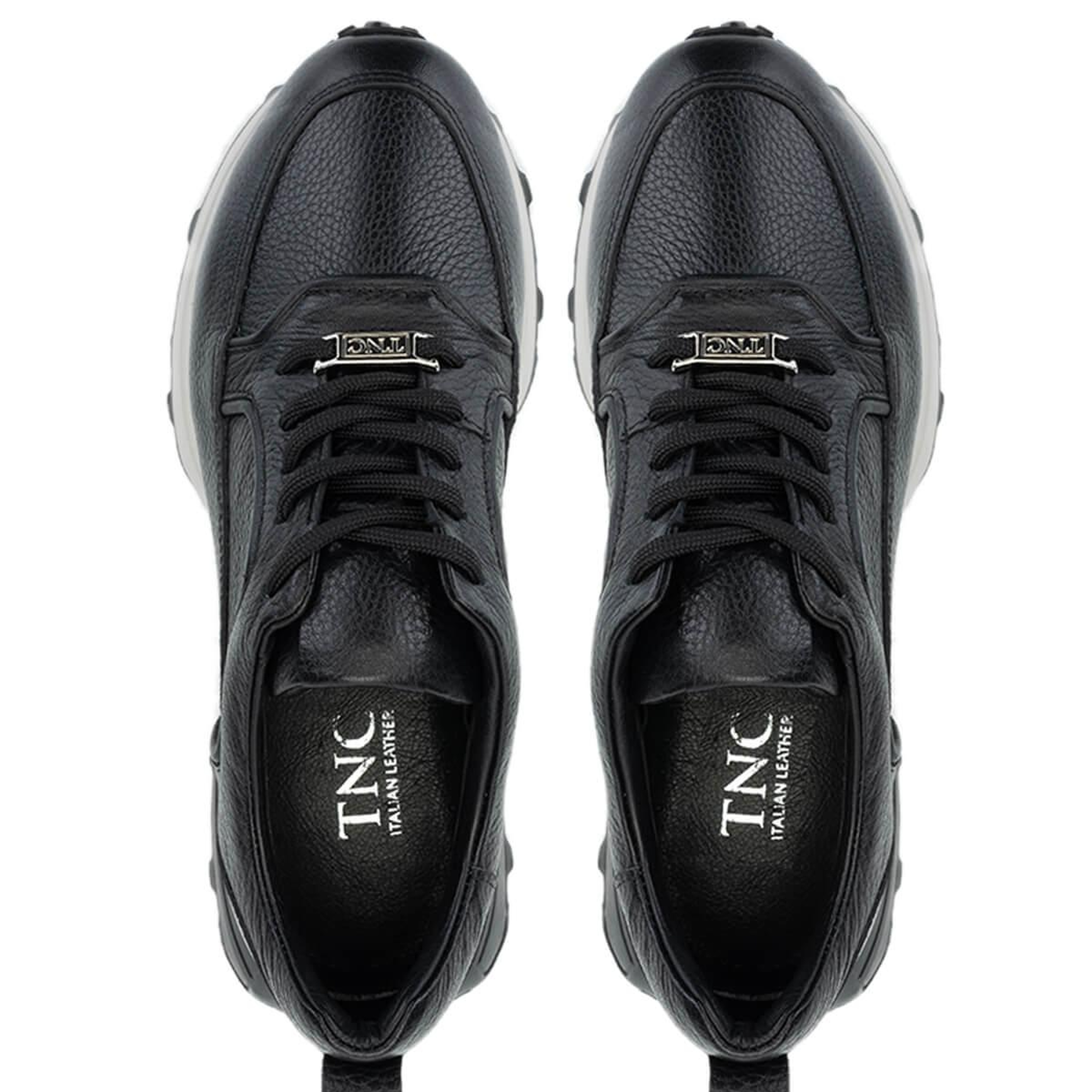 Tamer Tanca Kadın Hakiki Deri Siyah/Bej Sneakers & Spor Ayakkabı