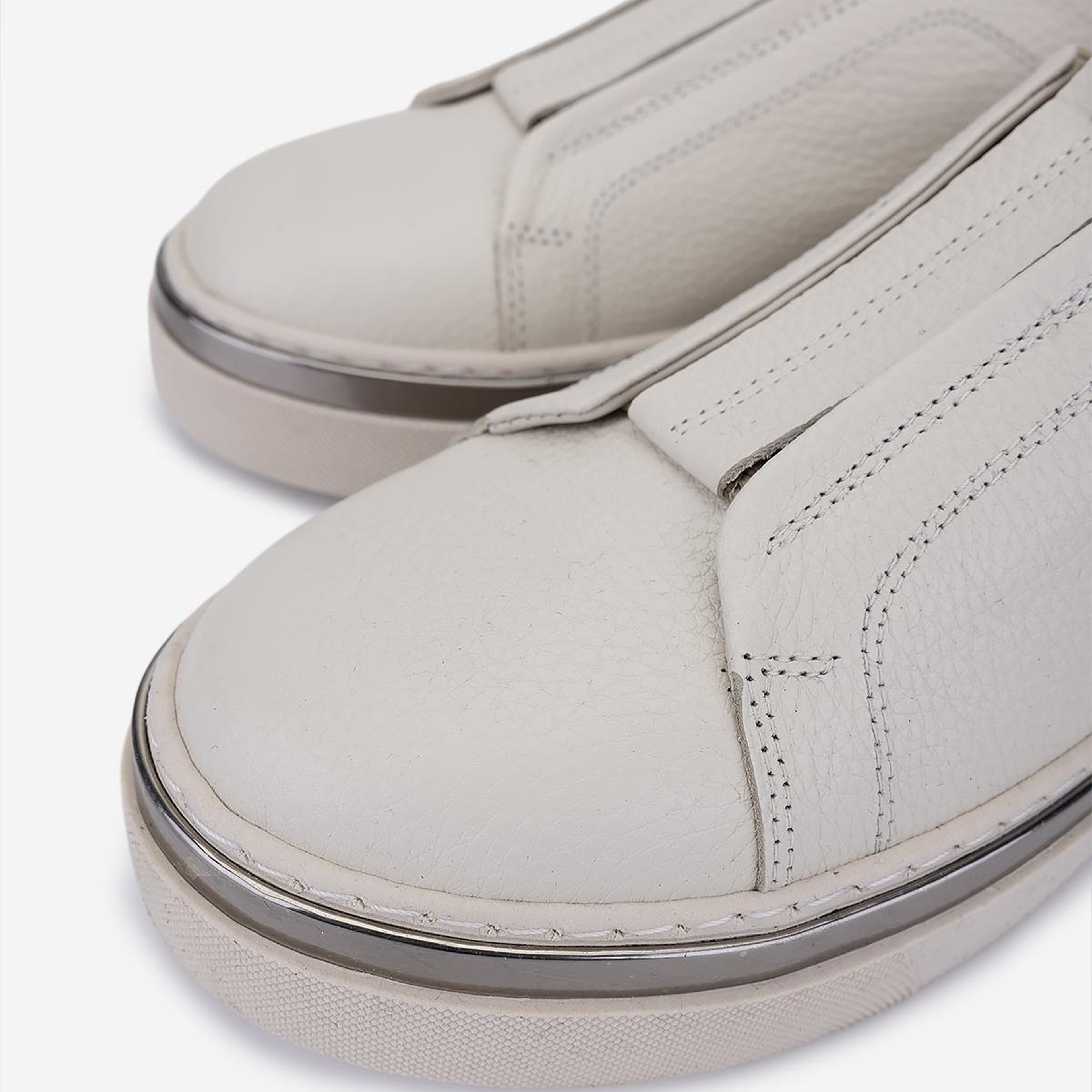 Valmenti Kadın Hakiki Deri Kırık Beyaz Sneakers & Spor Ayakkabı