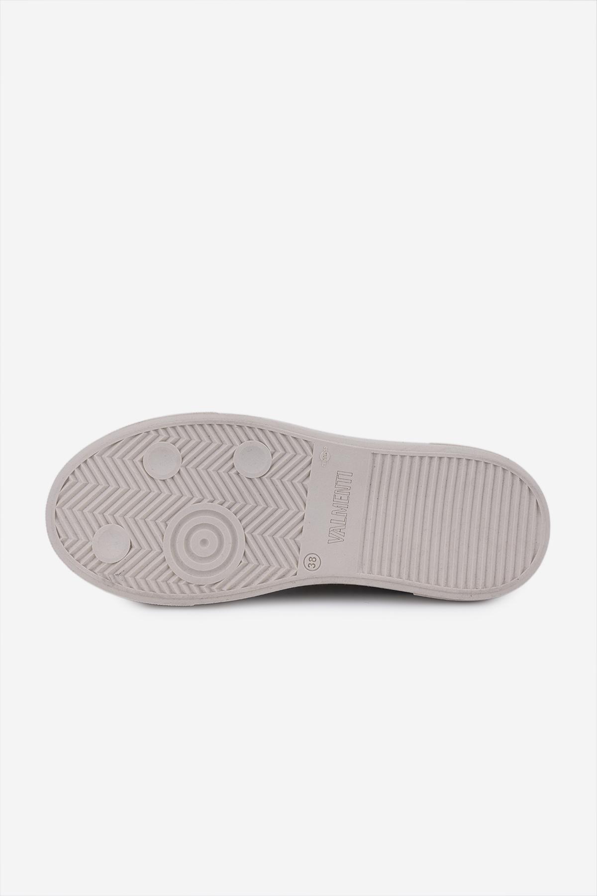 Valmenti Kadın Hakiki Deri Kırık Beyaz Sneakers & Spor Ayakkabı