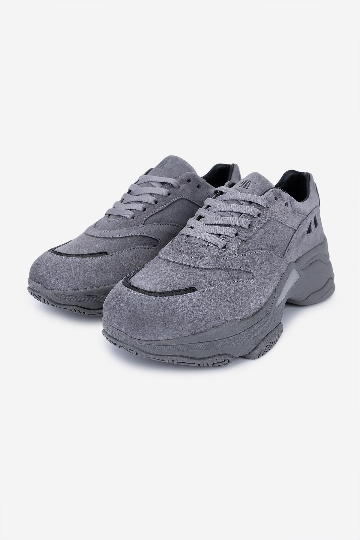 Valmenti Kadın Hakiki Deri Gri Sneakers & Spor Ayakkabı