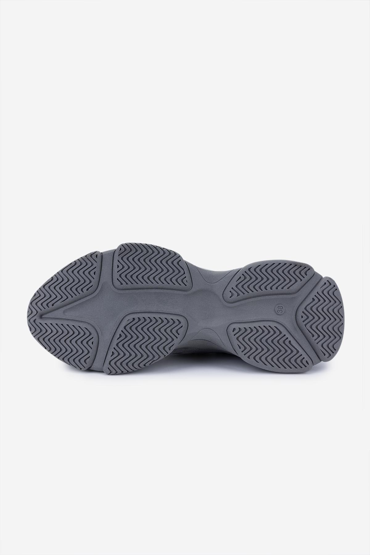 Valmenti Kadın Hakiki Deri Gri Sneakers & Spor Ayakkabı