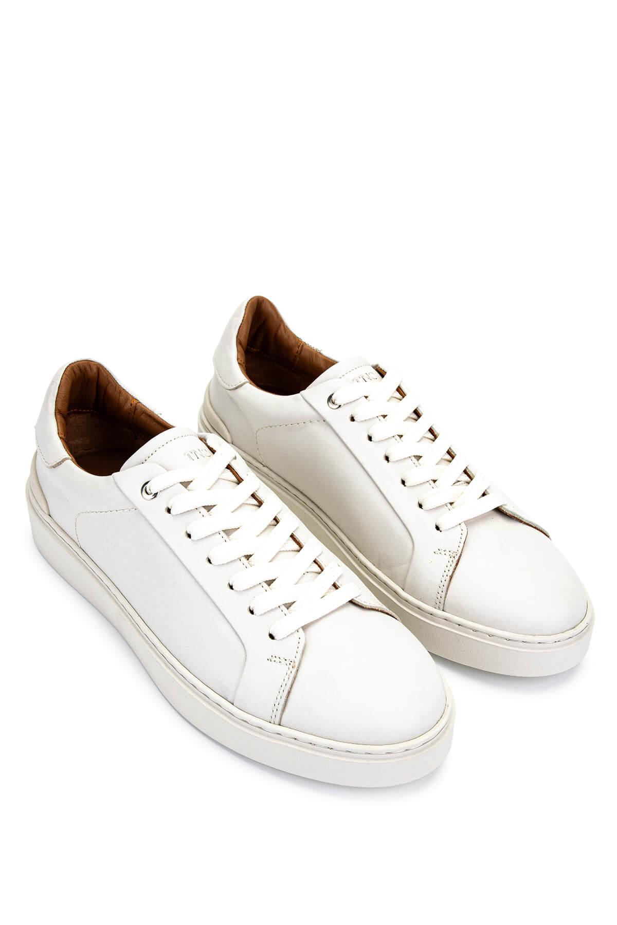 Tamer Tanca Erkek Hakiki Deri Beyaz Sneakers & Spor Ayakkabı