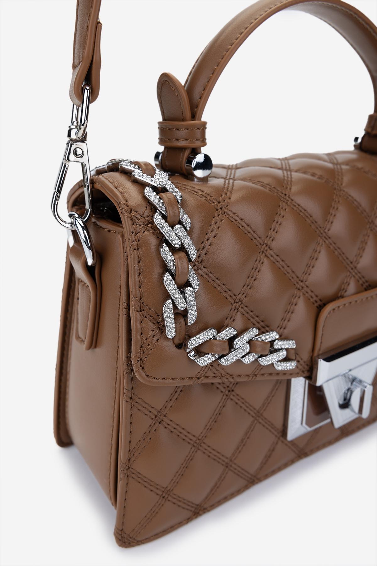 Valmenti Kadın Suni Deri Camel Omuz Çanta