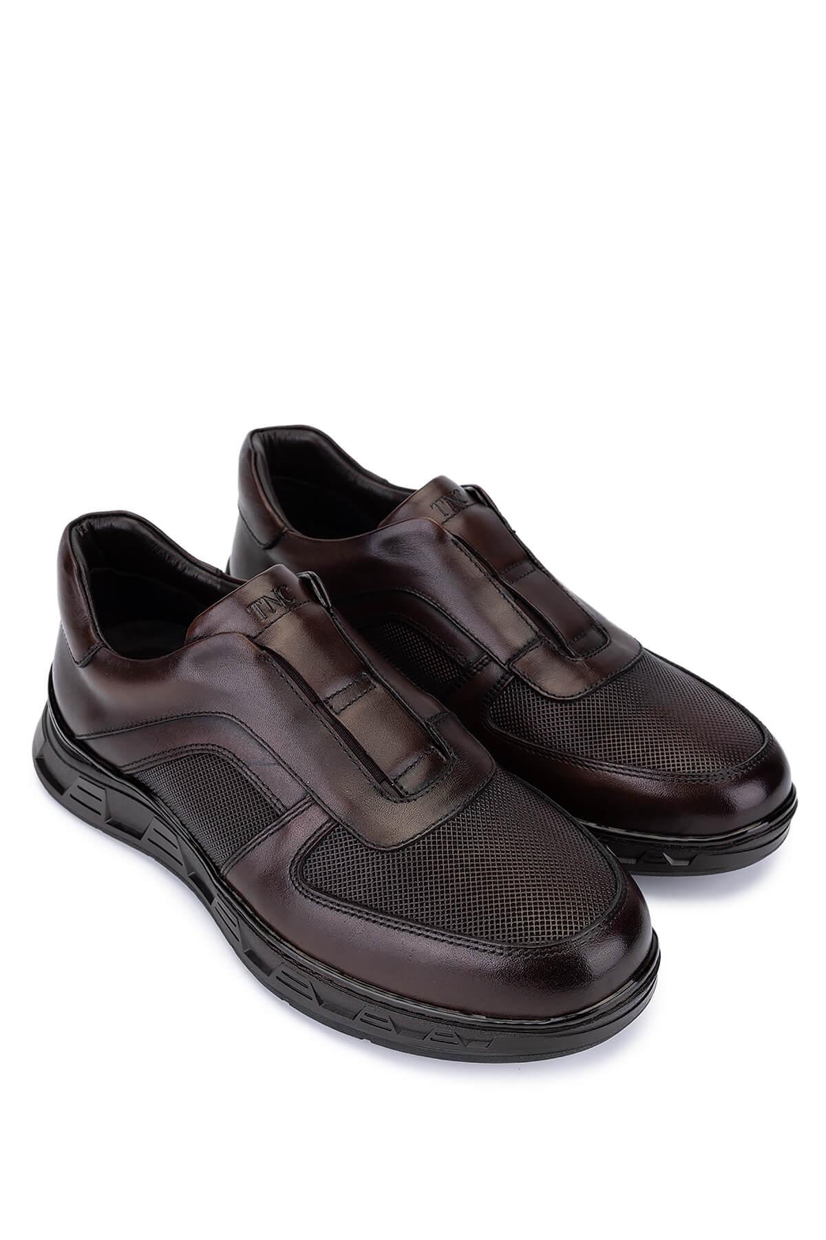 Tamer Tanca Erkek Hakiki Deri Kahverengi Sneakers & Spor Bot