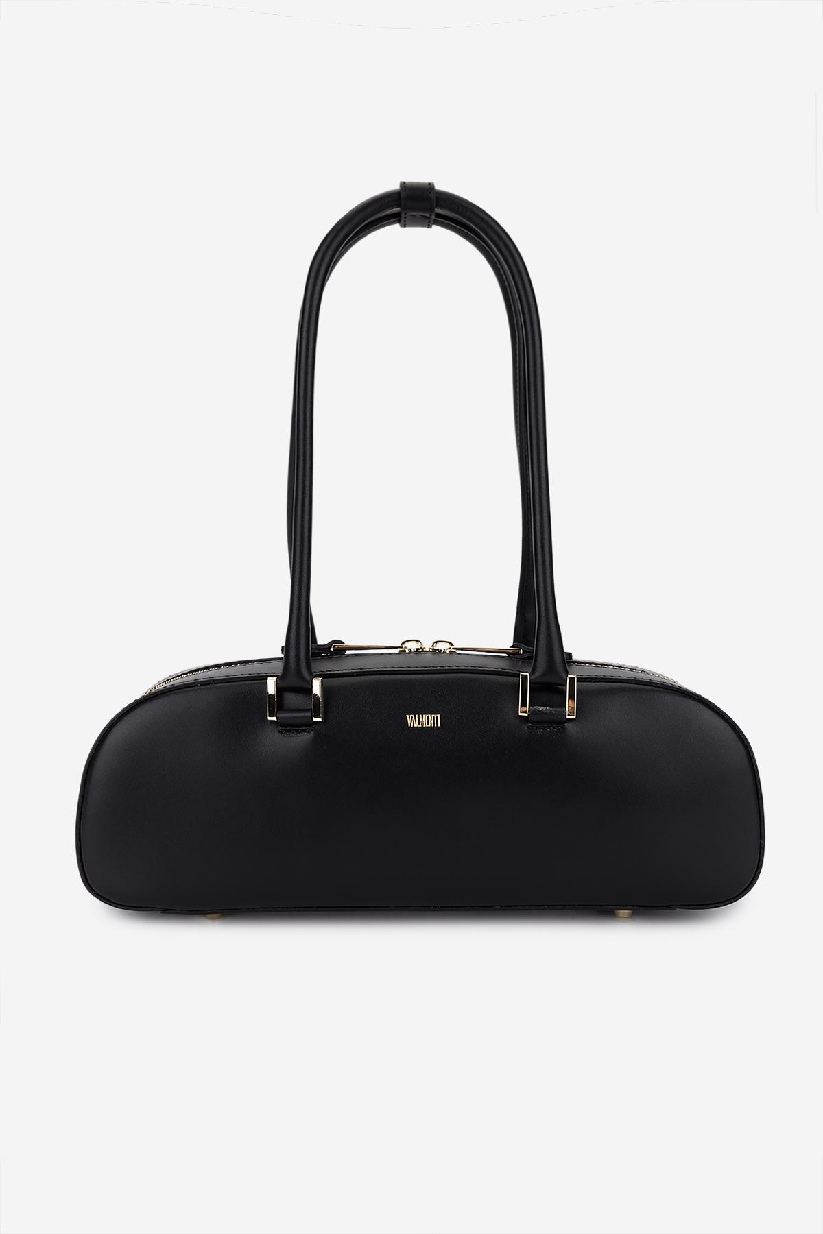 Valmenti Kadın Hakiki Deri Siyah Omuz Çanta