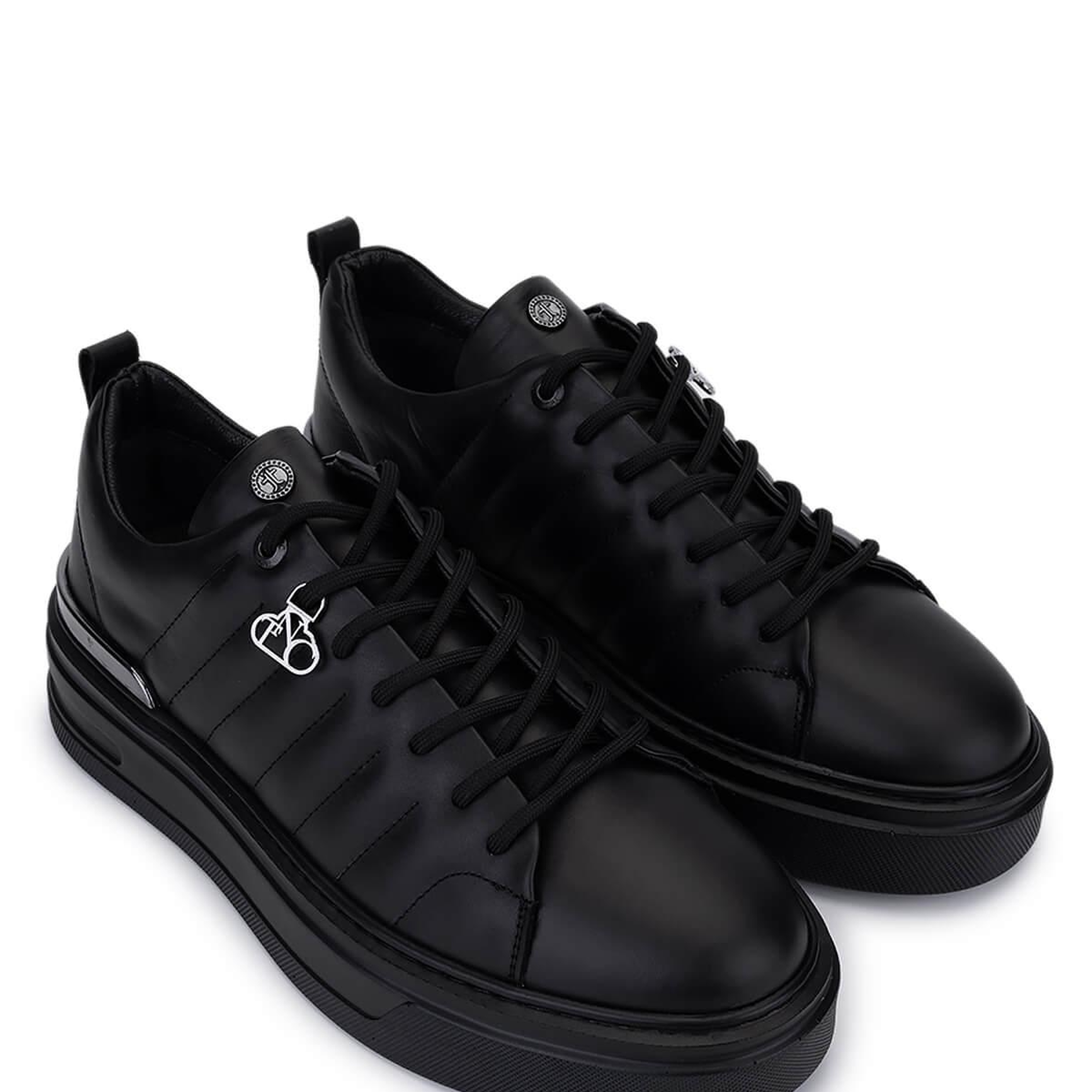 Tamer Tanca Erkek Hakiki Deri Siyah Deri Sneakers & Spor Ayakkabı