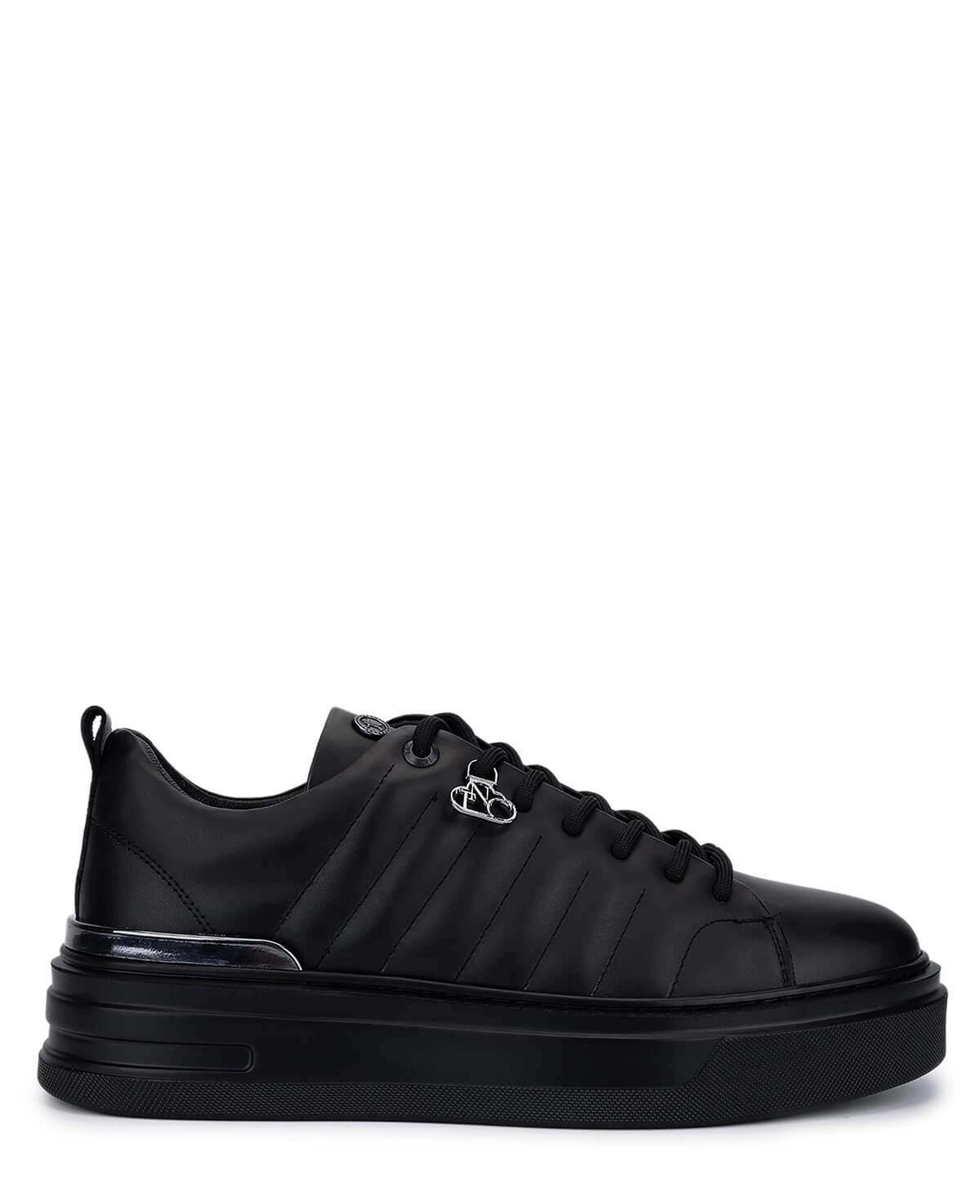 Tamer Tanca Erkek Hakiki Deri Siyah Deri Sneakers & Spor Ayakkabı