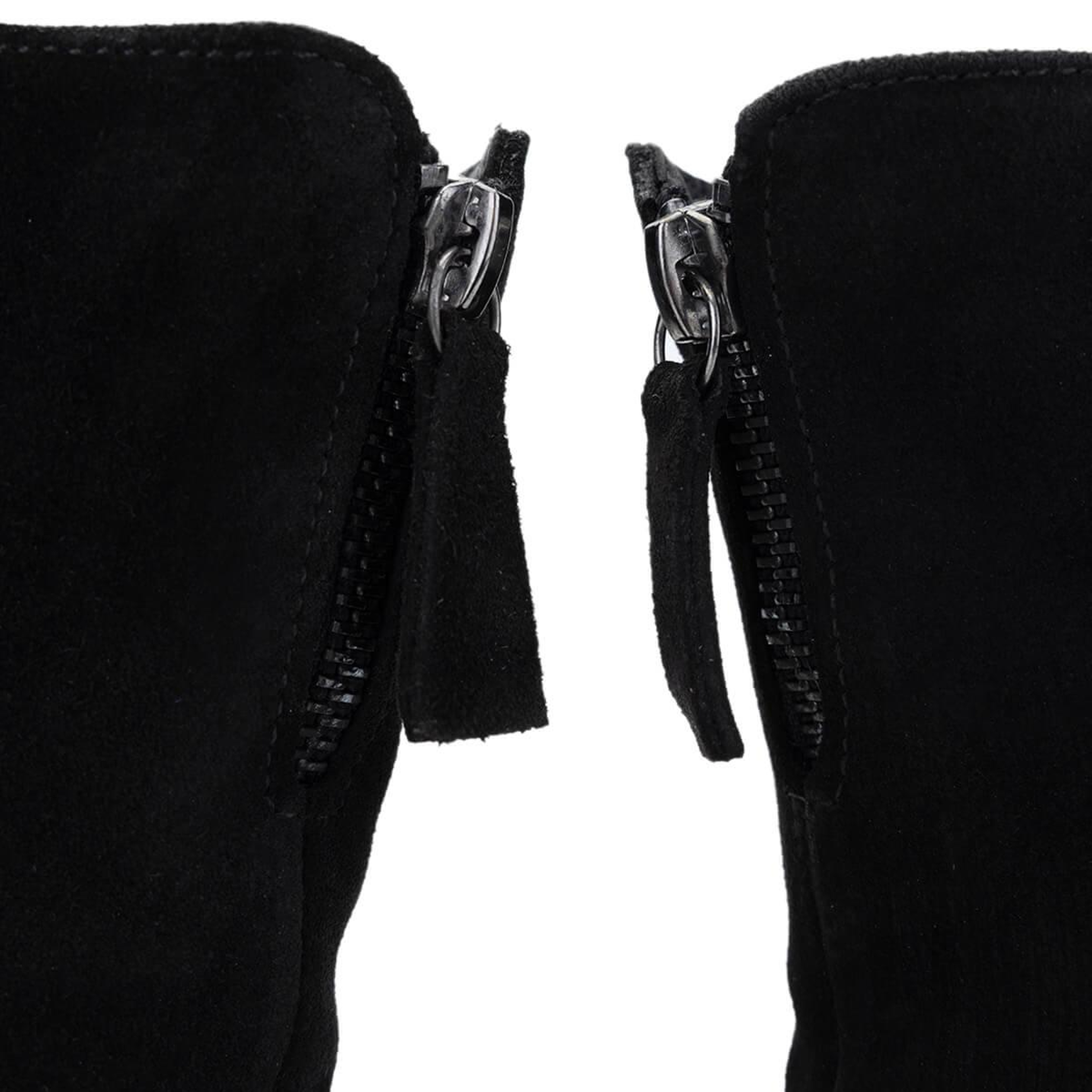 Tamer Tanca Kadın Hakiki Deri Siyah Süet Topuklu Bot