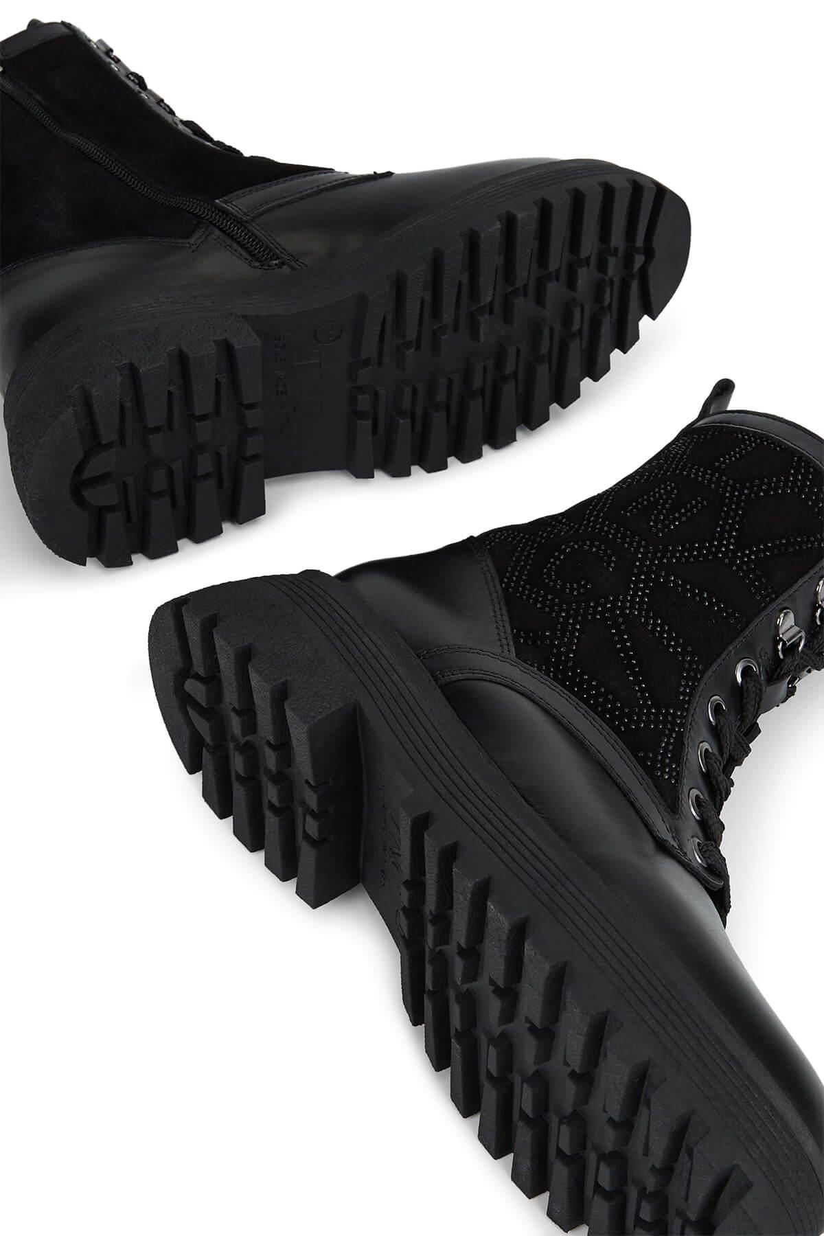 Tamer Tanca Kadın Hakiki Deri Siyah Deri Casual Bot