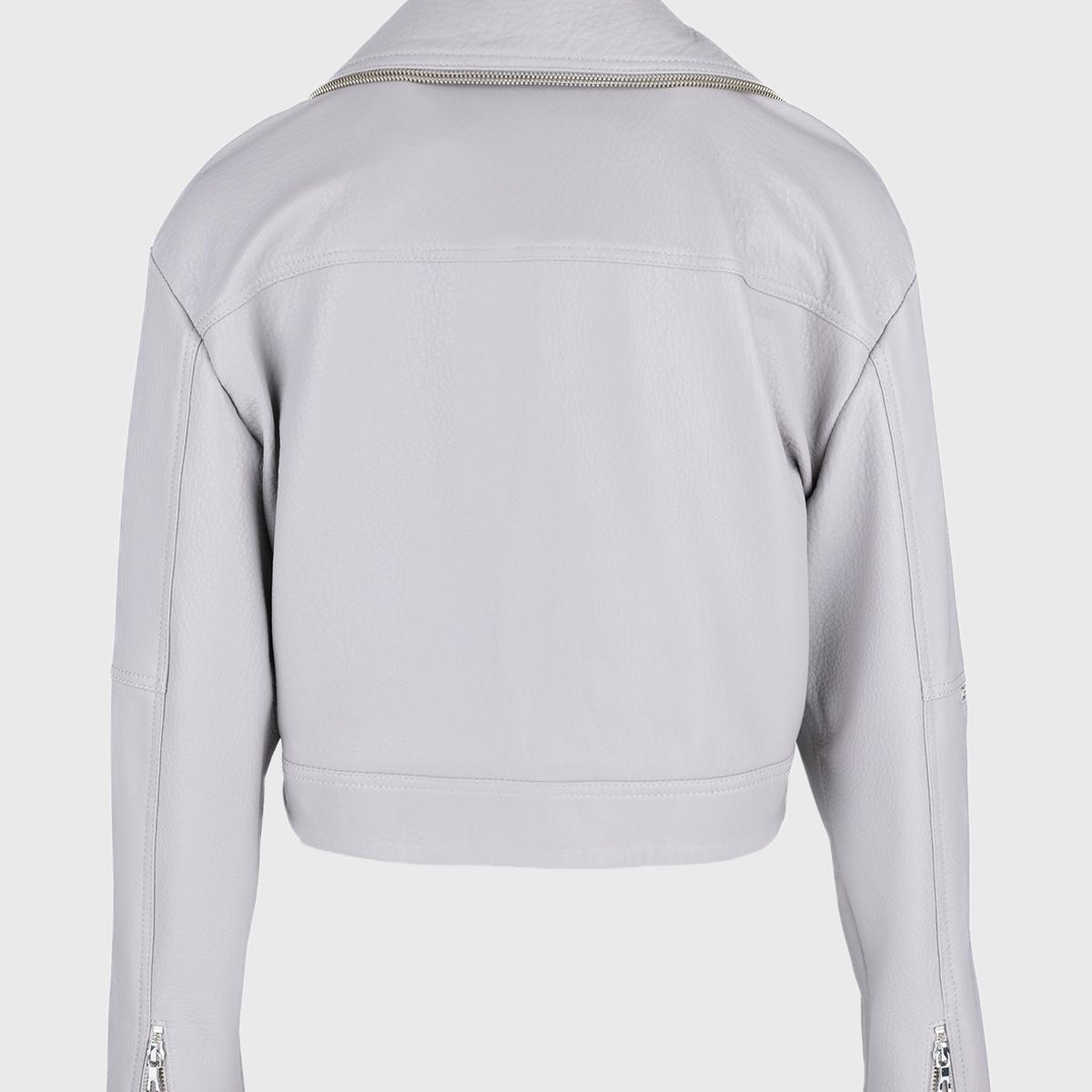 Valmenti Kadın Hakiki Deri Gri Mont