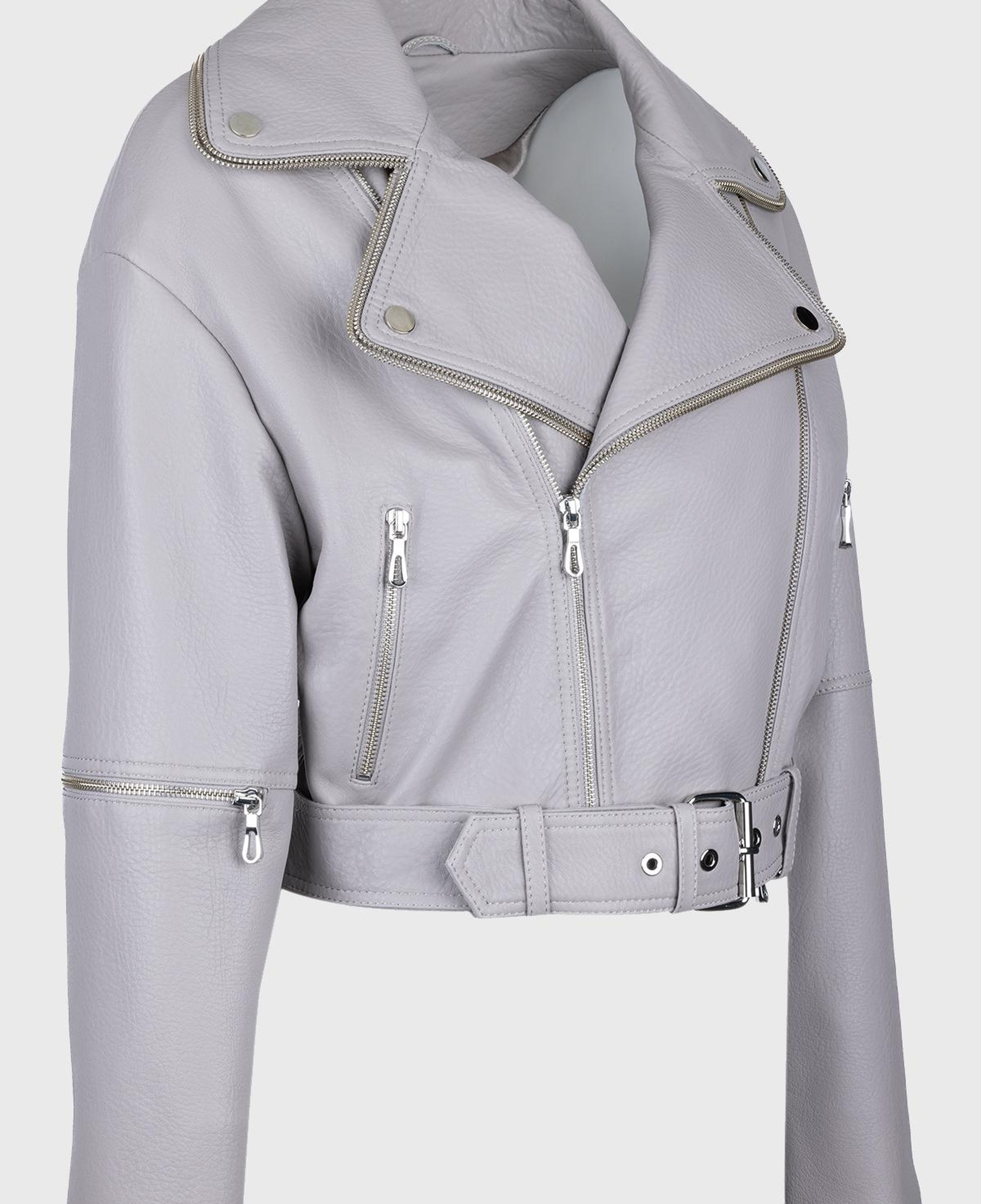 Valmenti Kadın Hakiki Deri Gri Mont