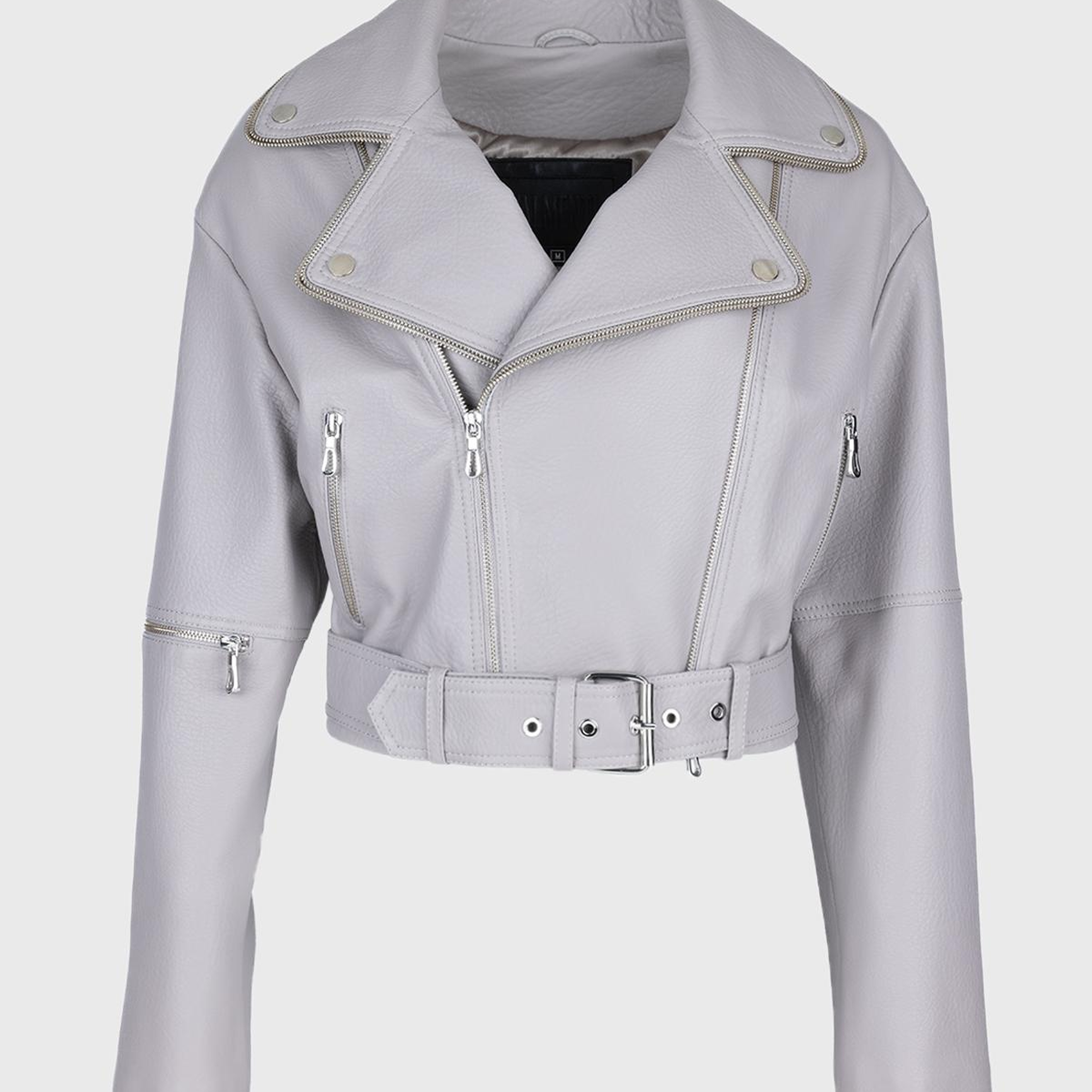 Valmenti Kadın Hakiki Deri Gri Mont