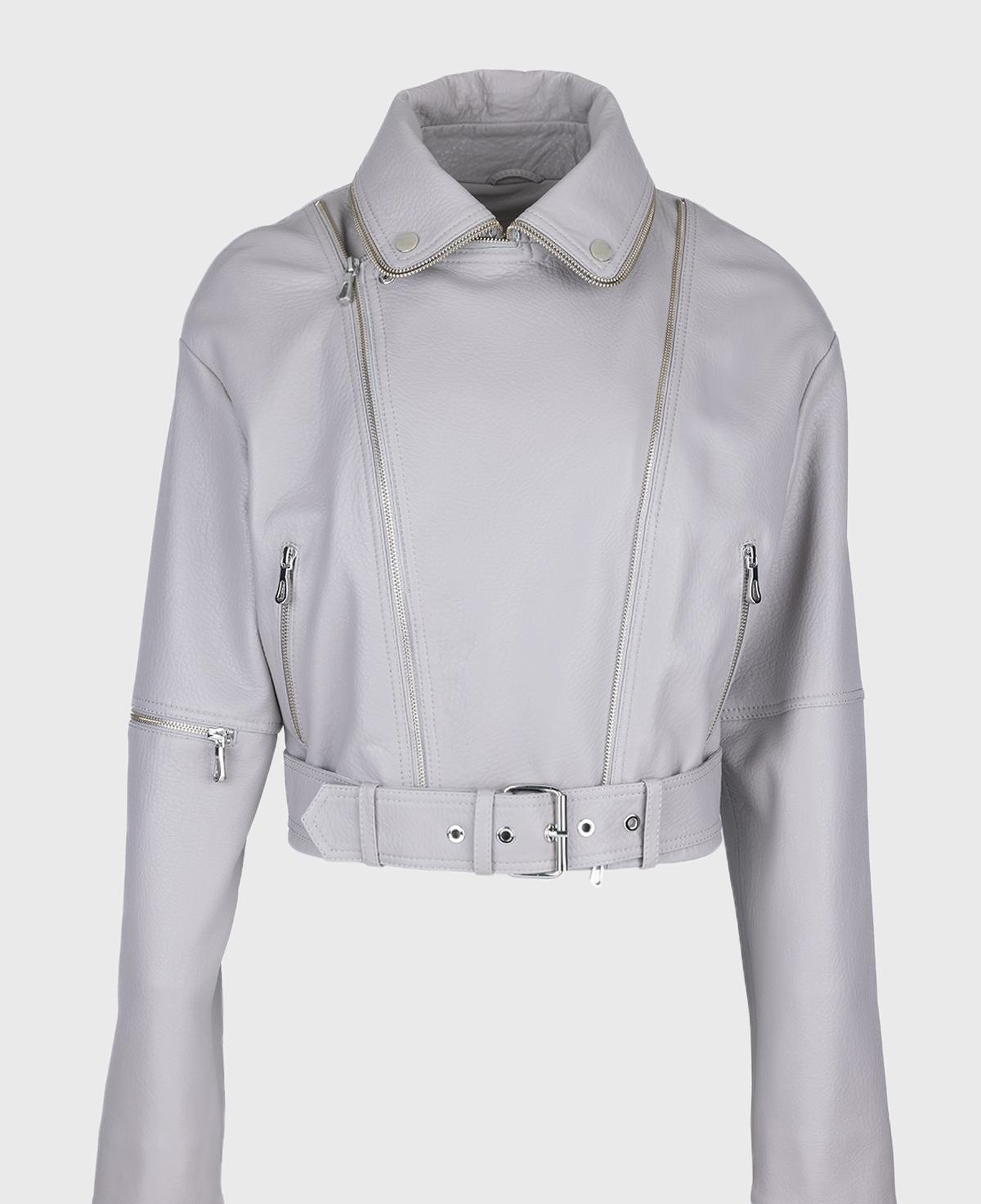 Valmenti Kadın Hakiki Deri Gri Mont