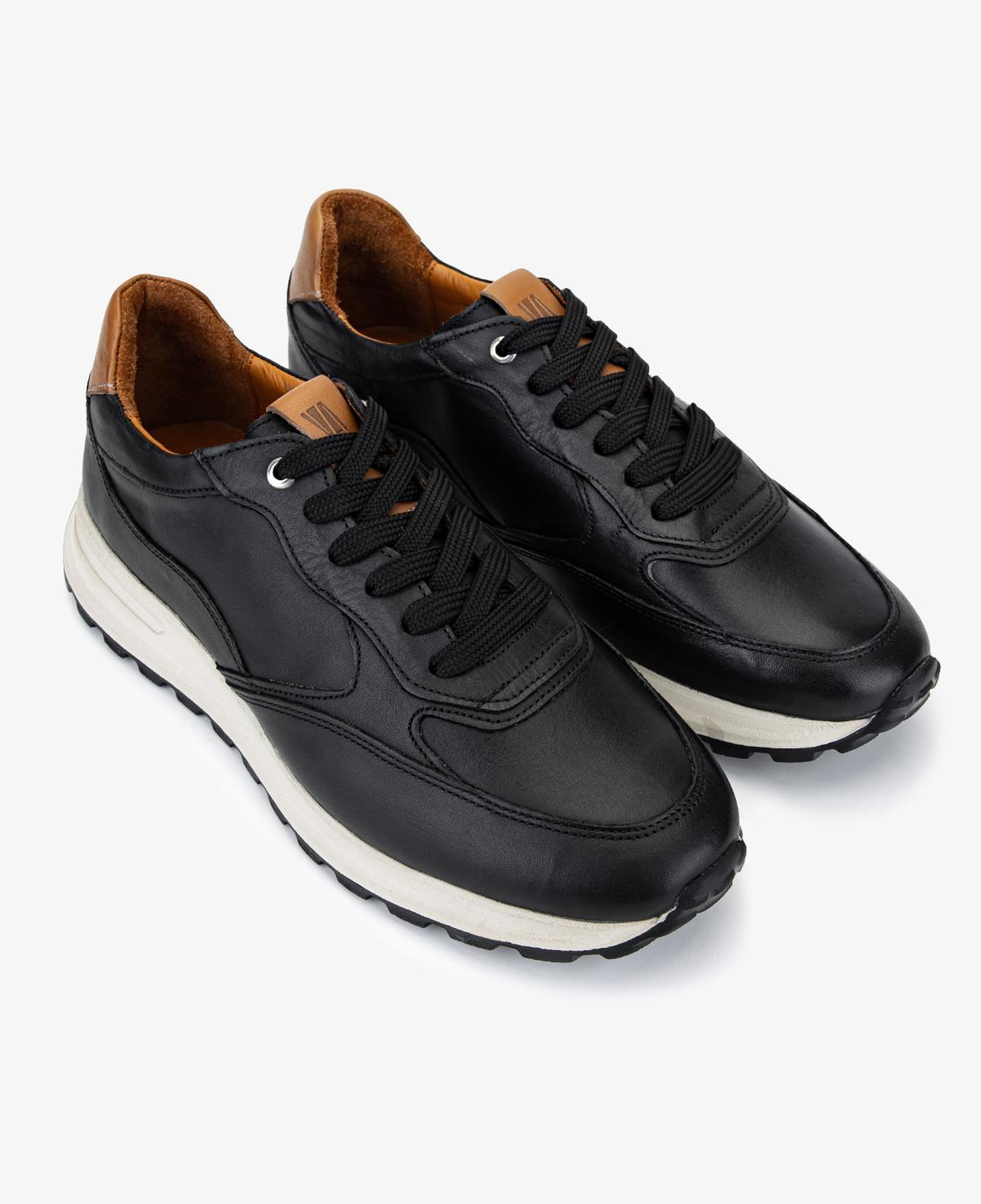 Valmenti Erkek Hakiki Deri Siyah Sneakers & Spor Ayakkabı