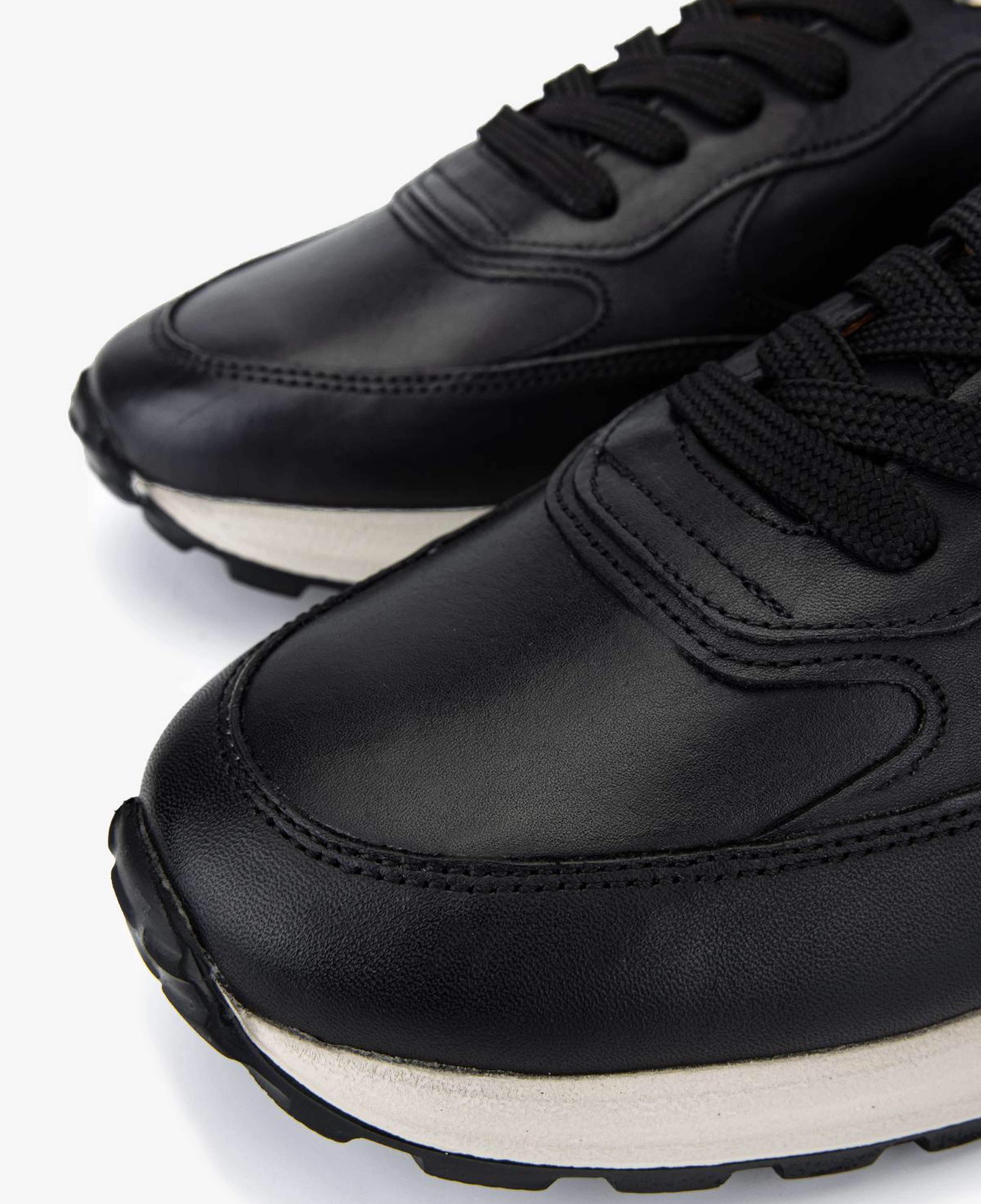 Valmenti Erkek Hakiki Deri Siyah Sneakers & Spor Ayakkabı