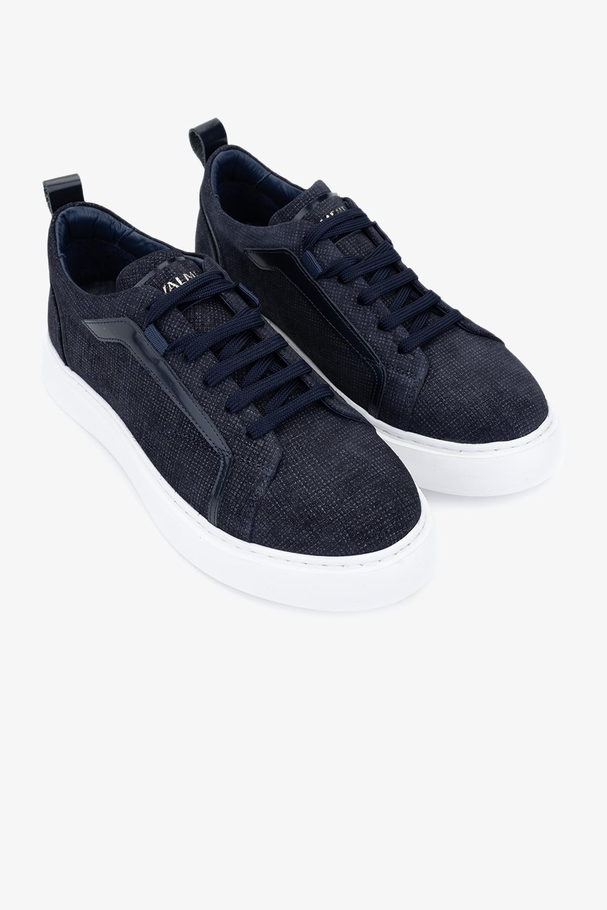 Valmenti Erkek Hakiki Deri Lacivert Sneakers & Spor Ayakkabı
