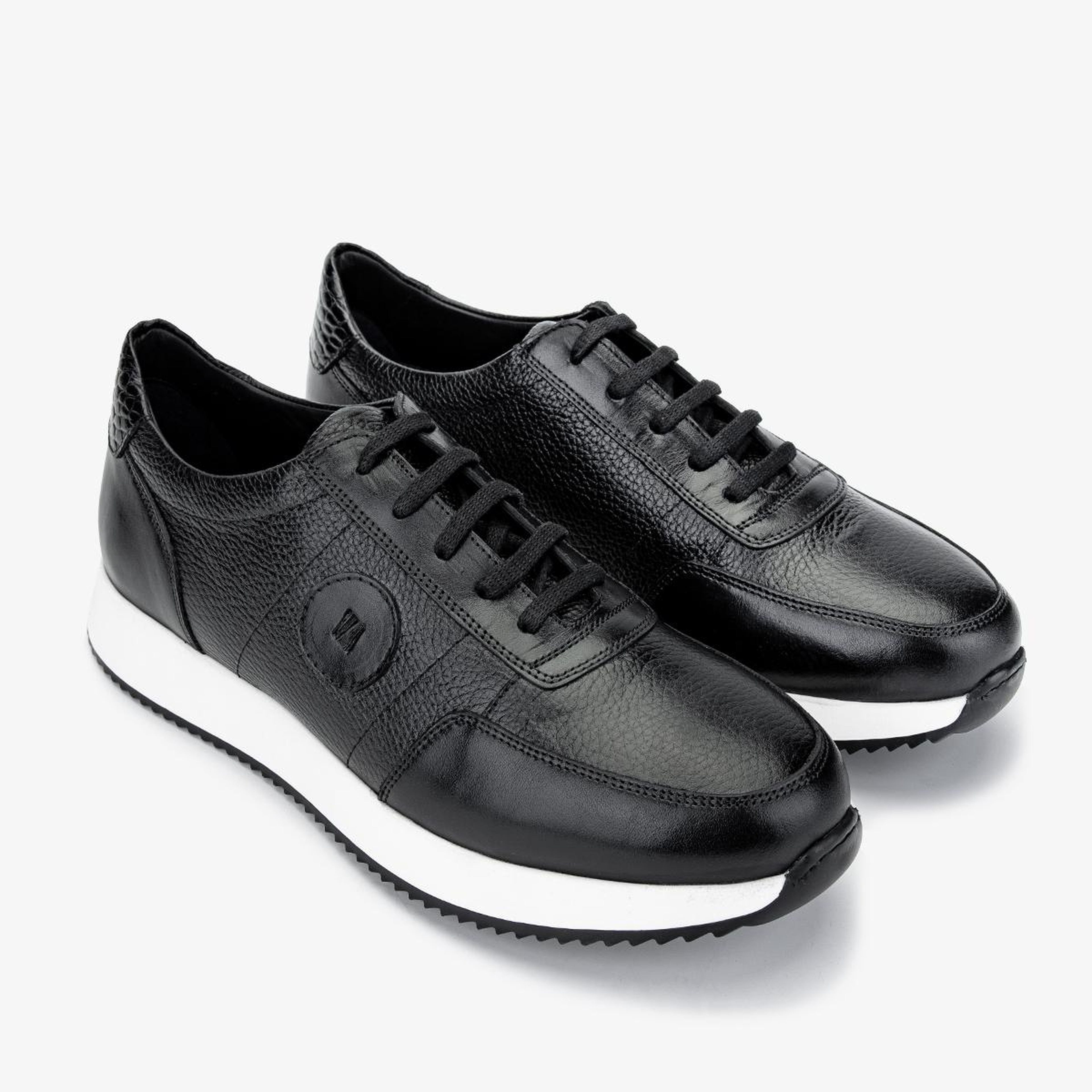 Valmenti Erkek Hakiki Deri Siyah Sneakers & Spor Ayakkabı