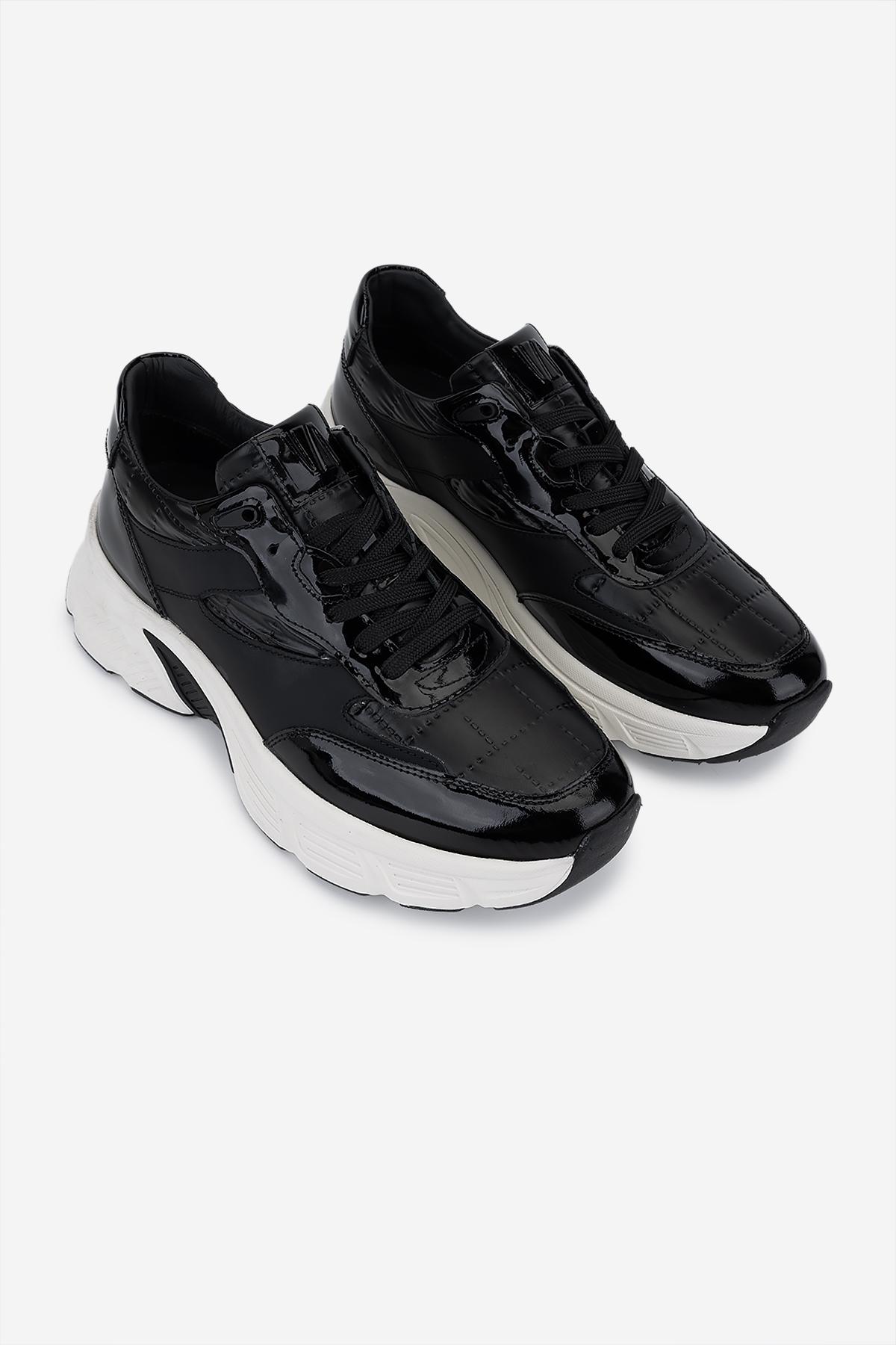 Valmenti Erkek Hakiki Deri Siyah Sneakers & Spor Ayakkabı