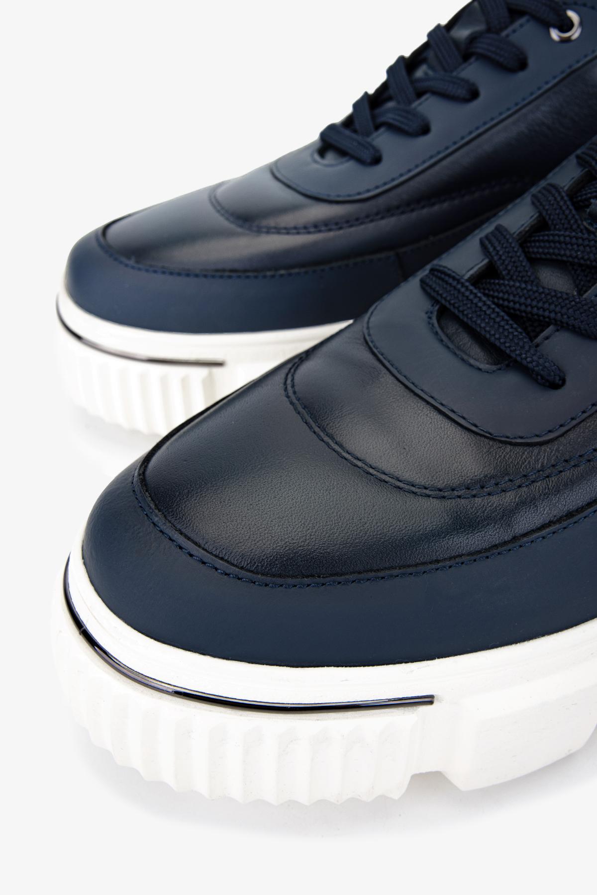 Valmenti Erkek Hakiki Deri Lacivert Sneakers & Spor Ayakkabı