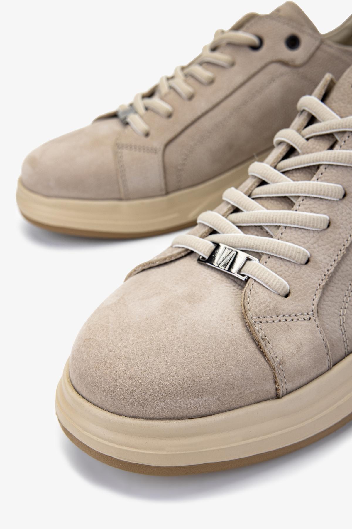 Valmenti Erkek Hakiki Deri Bej Sneakers & Spor Ayakkabı