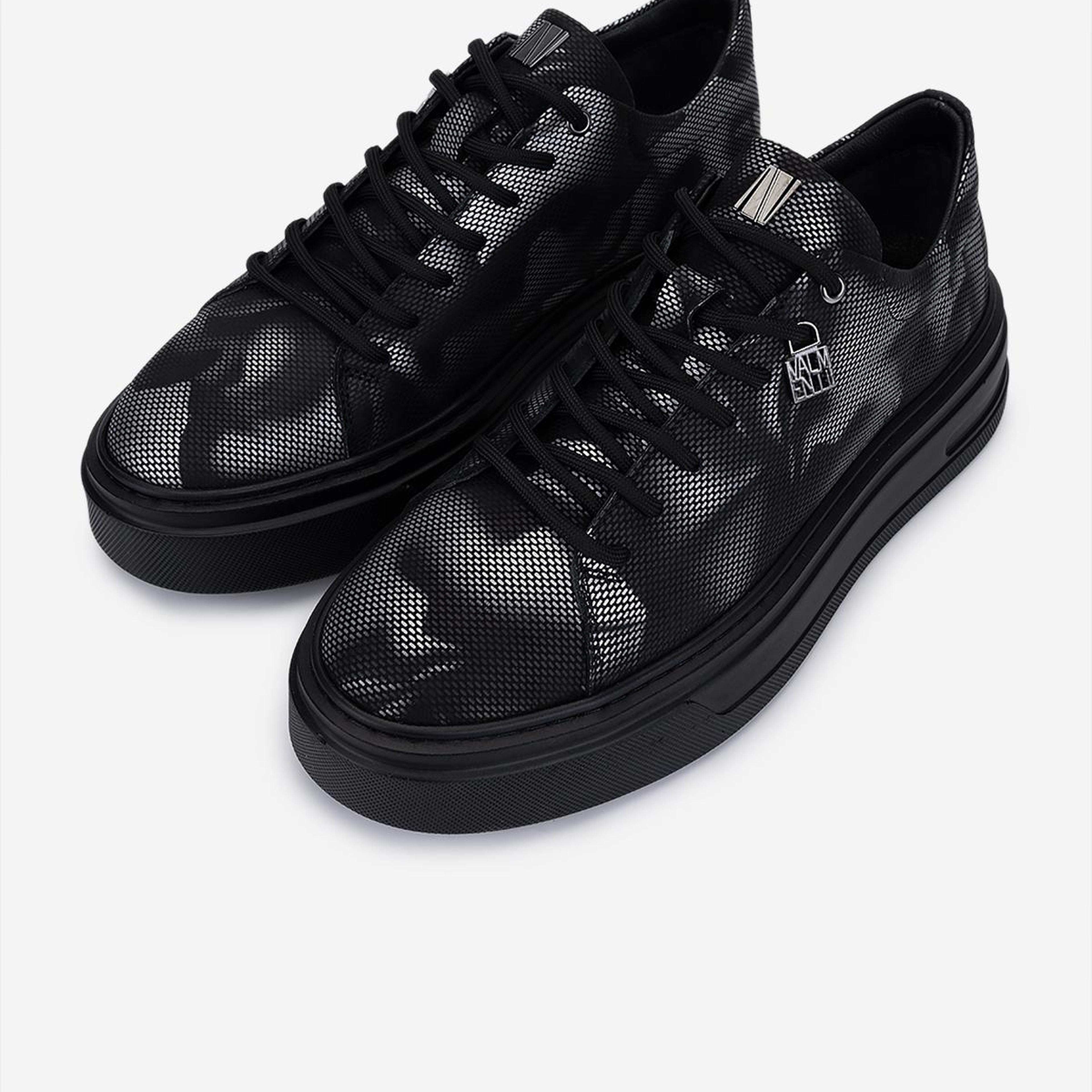 Valmenti Erkek Hakiki Deri Siyah Sneakers & Spor Ayakkabı