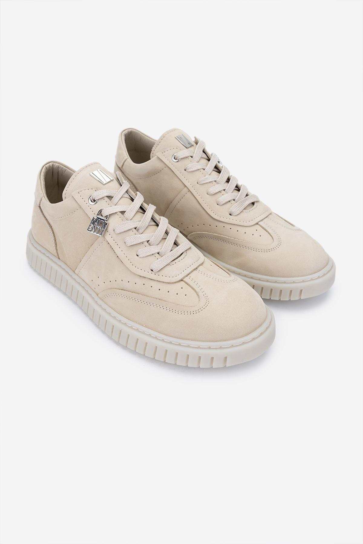 Valmenti Erkek Hakiki Deri Bej Sneakers & Spor Ayakkabı