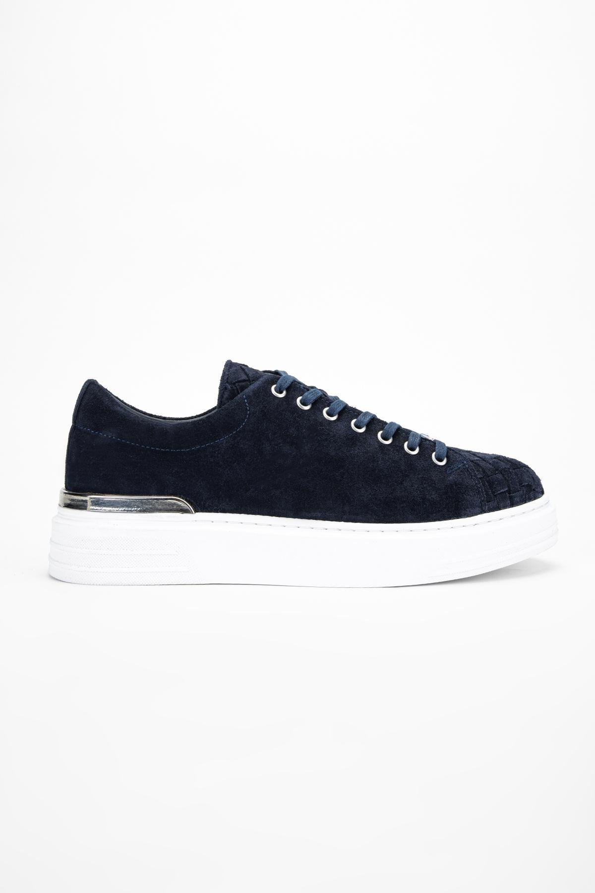 Valmenti Erkek Hakiki Deri Lacivert Süet Sneakers & Spor Ayakkabı