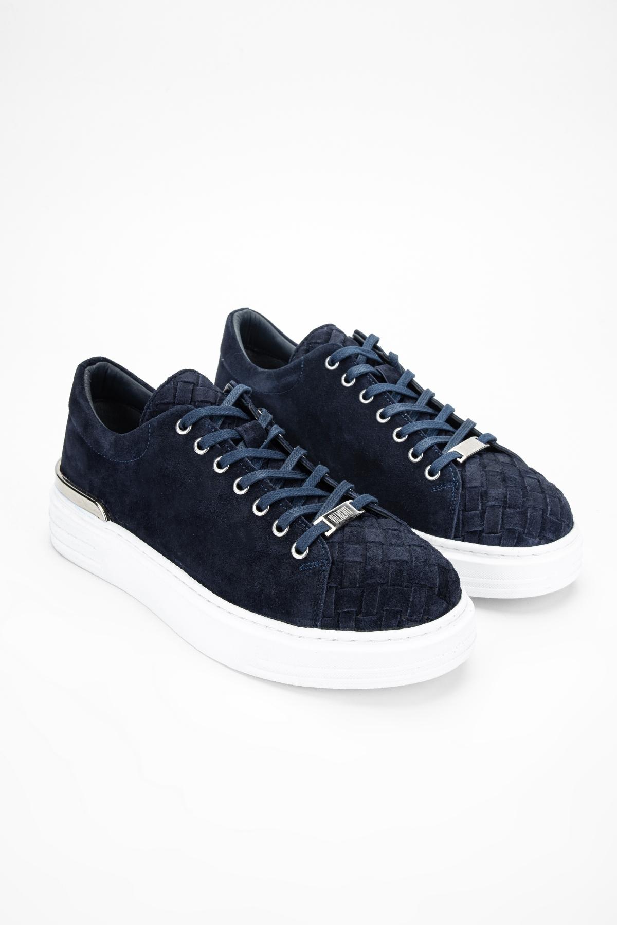 Valmenti Erkek Hakiki Deri Lacivert Süet Sneakers & Spor Ayakkabı