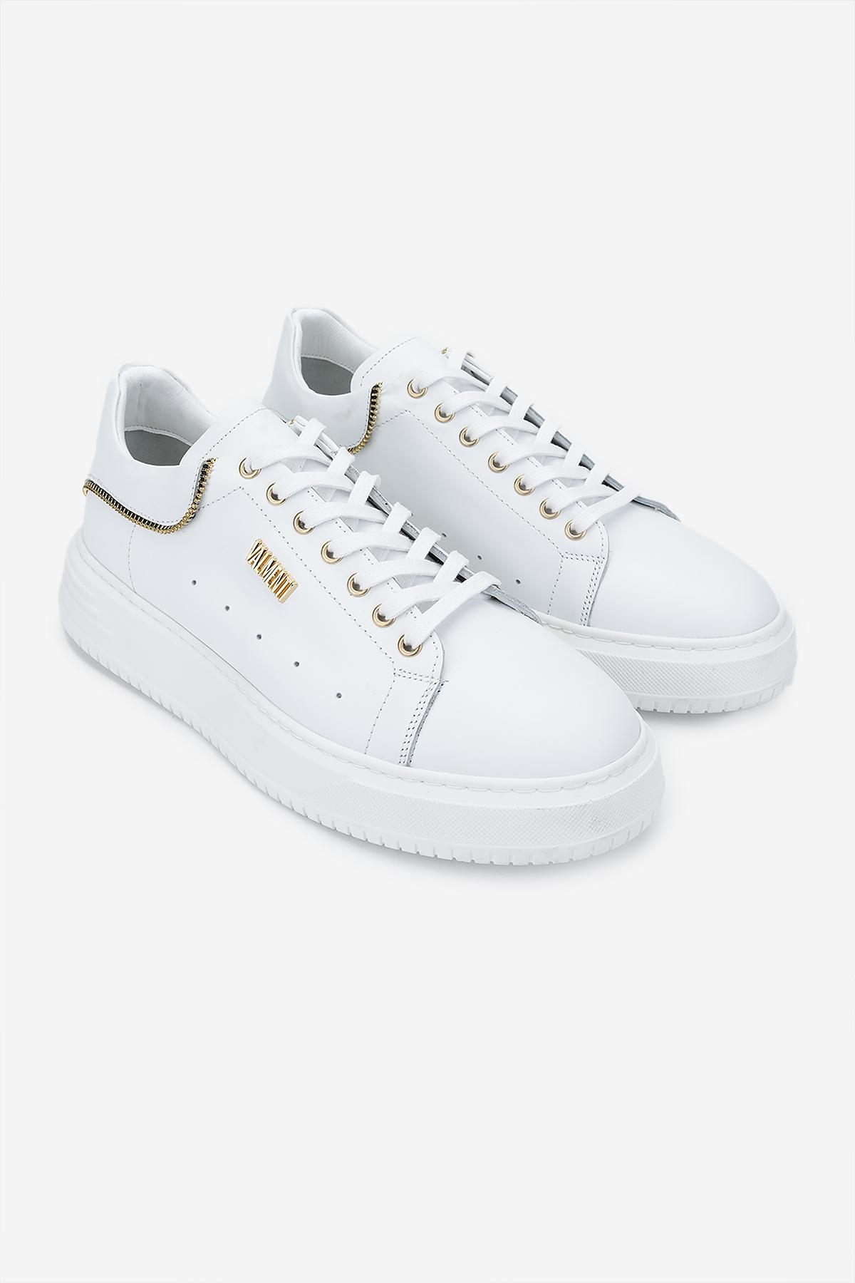Valmenti Erkek Hakiki Deri Beyaz Sneakers & Spor Ayakkabı