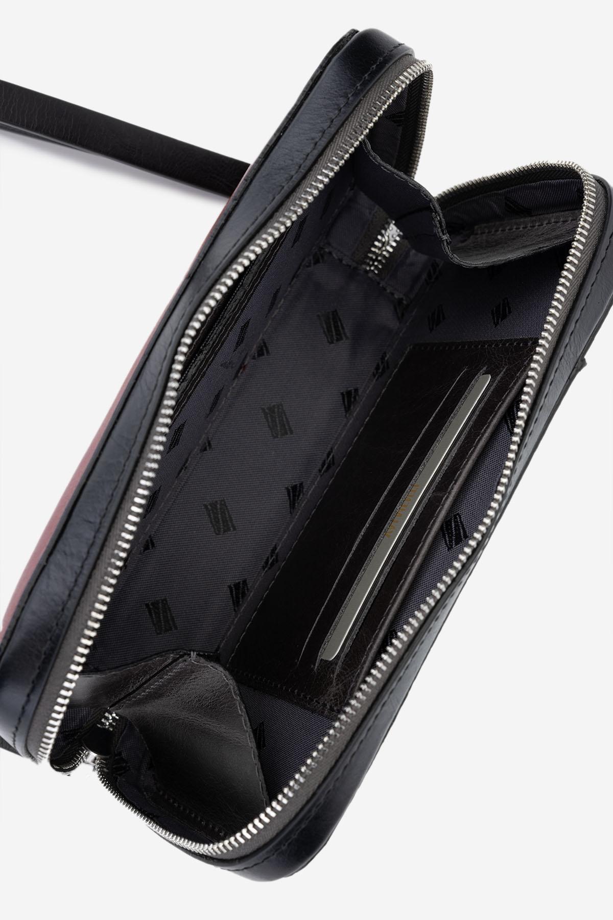 Valmenti Erkek Hakiki Deri Gri El Çantası