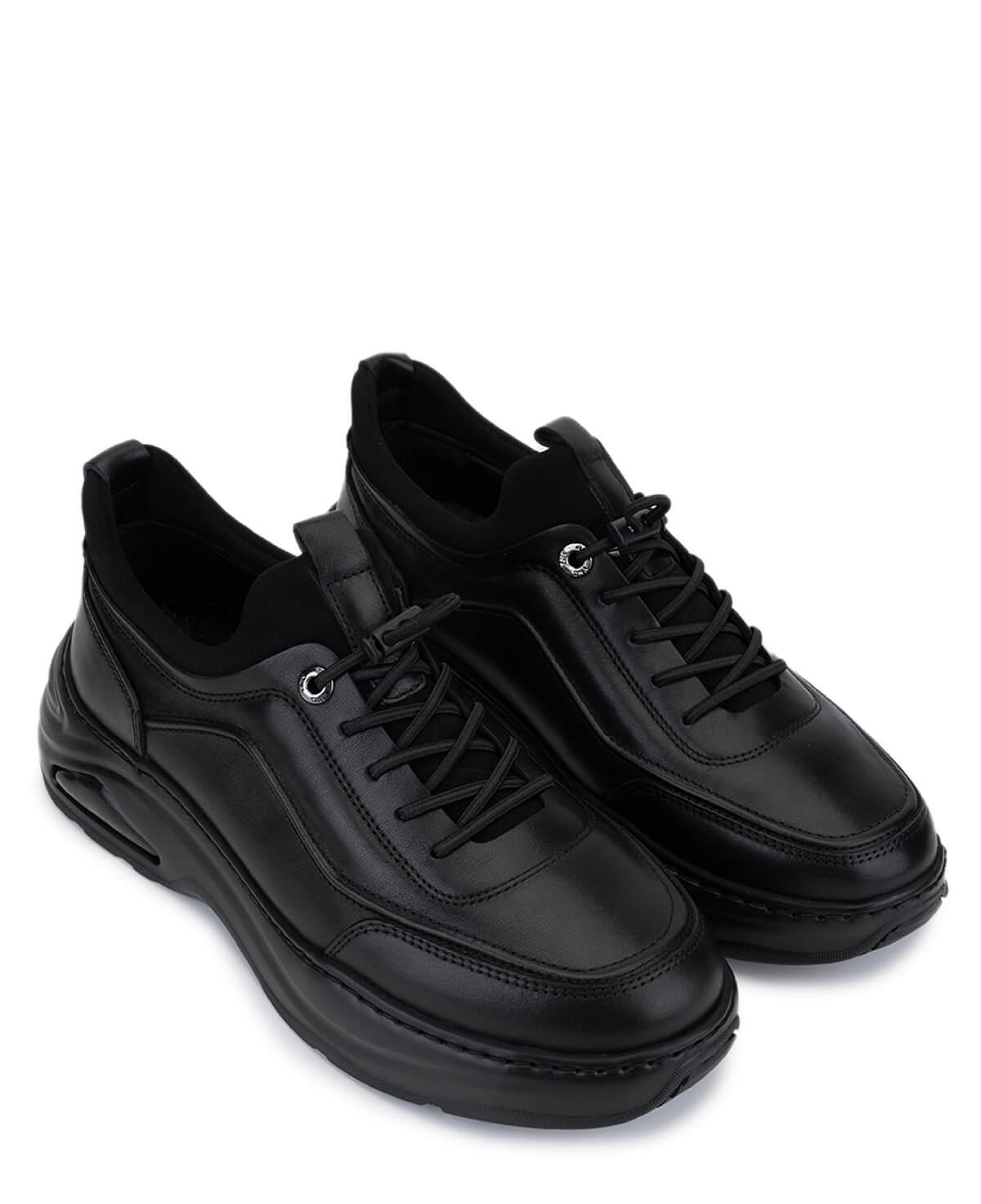 Tamer Tanca Erkek Hakiki Deri Siyah Sneakers & Spor Ayakkabı