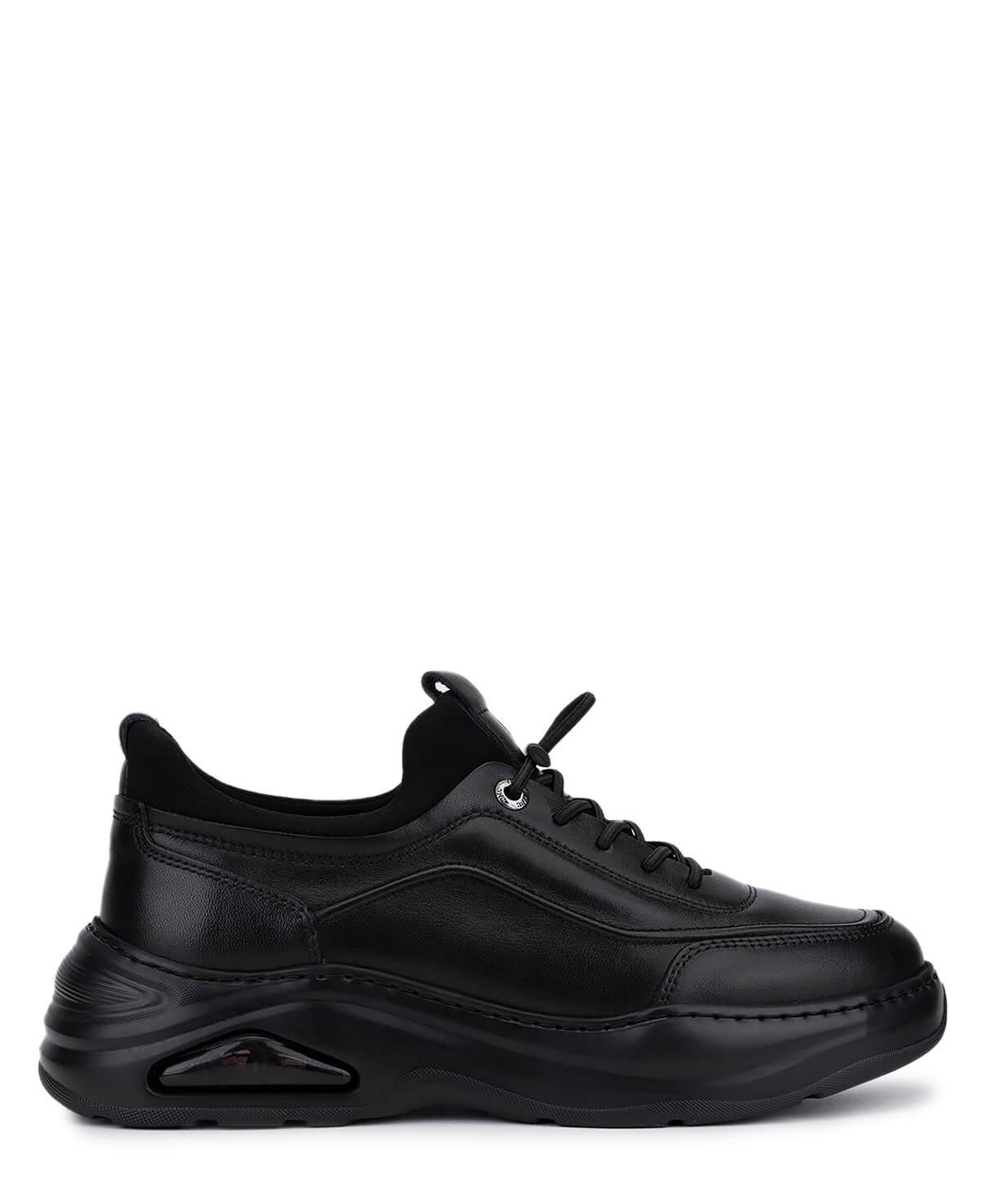 Tamer Tanca Erkek Hakiki Deri Siyah Sneakers & Spor Ayakkabı