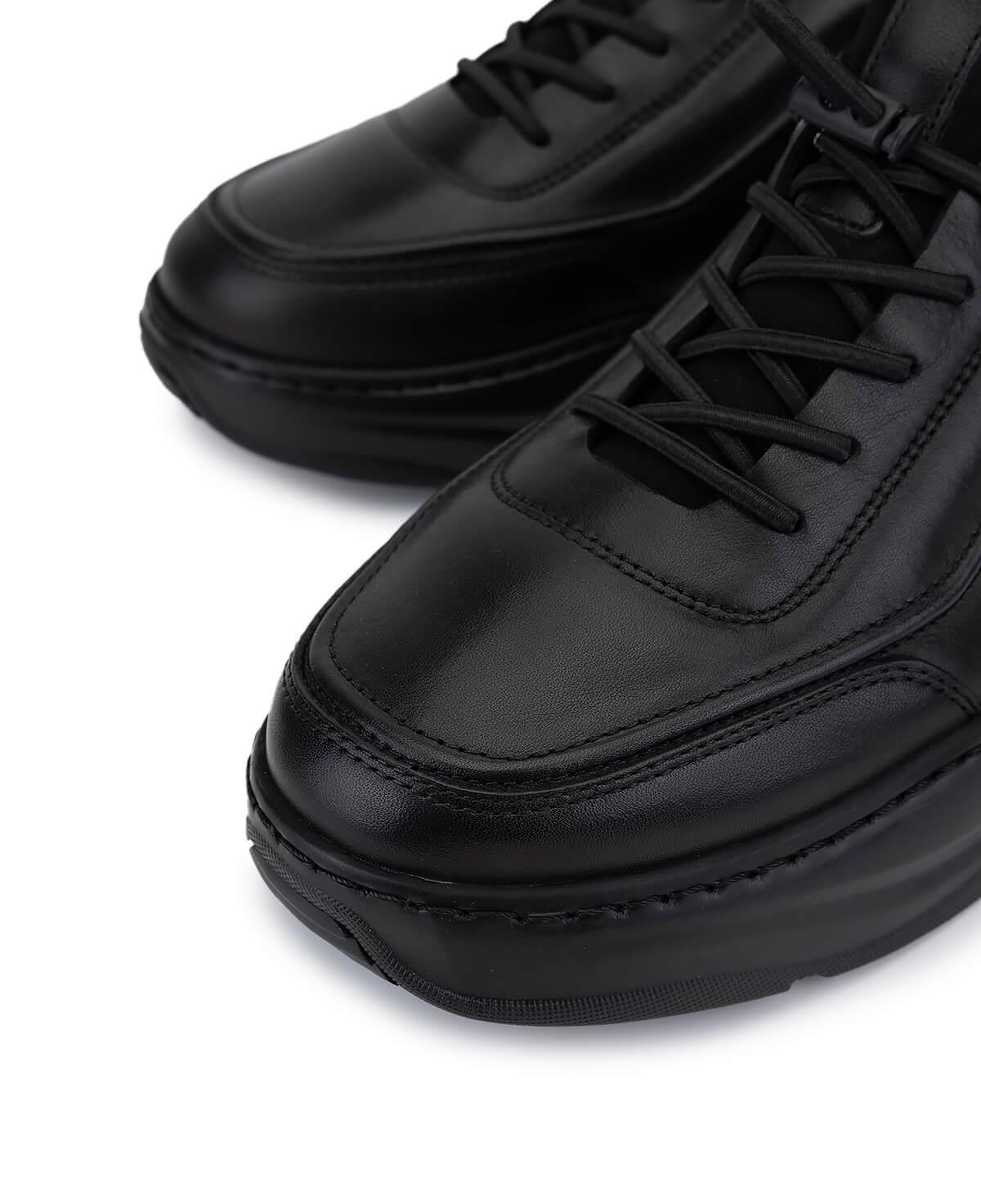 Tamer Tanca Erkek Hakiki Deri Siyah Sneakers & Spor Ayakkabı
