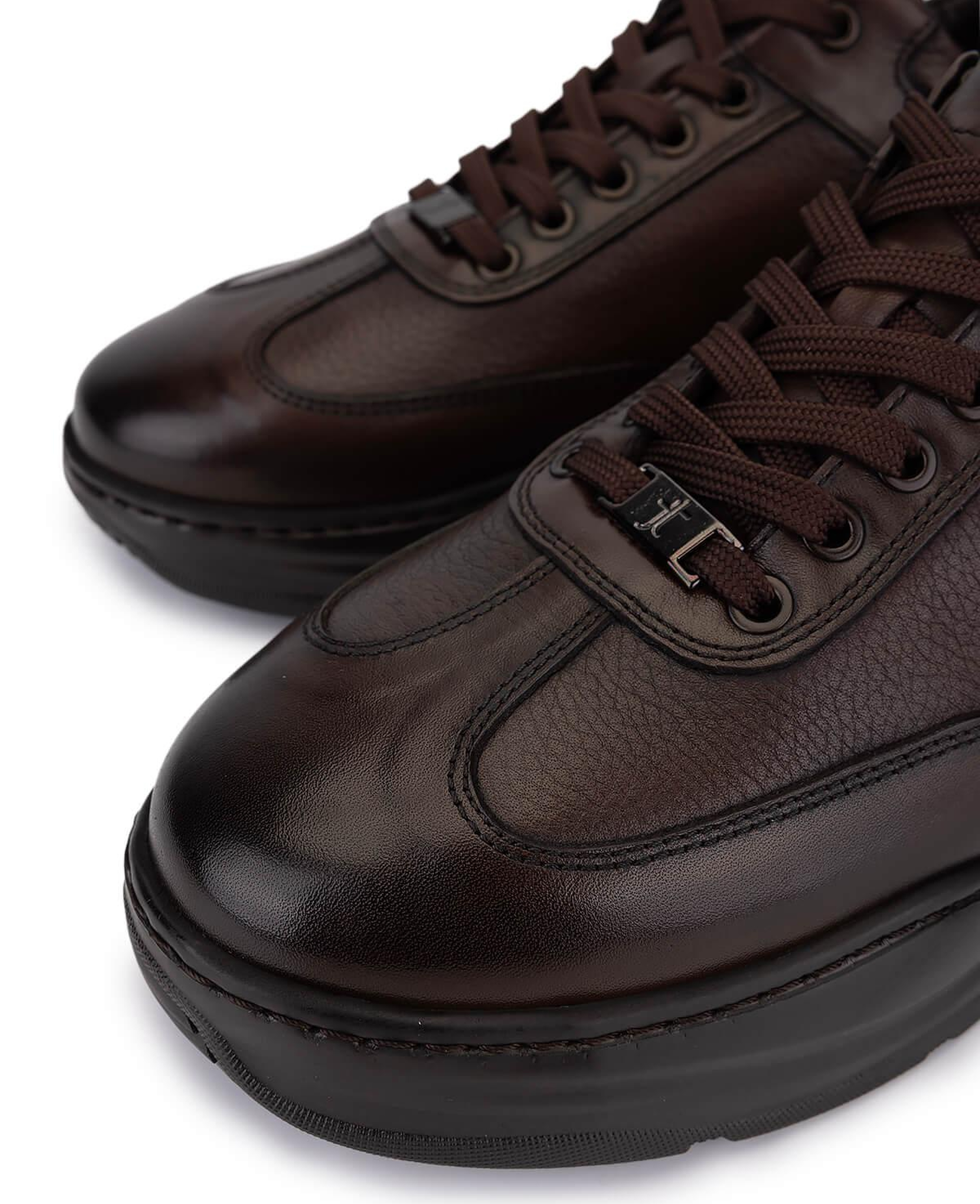 Tamer Tanca Erkek Hakiki Deri Kahverengi Sneakers & Spor Ayakkabı